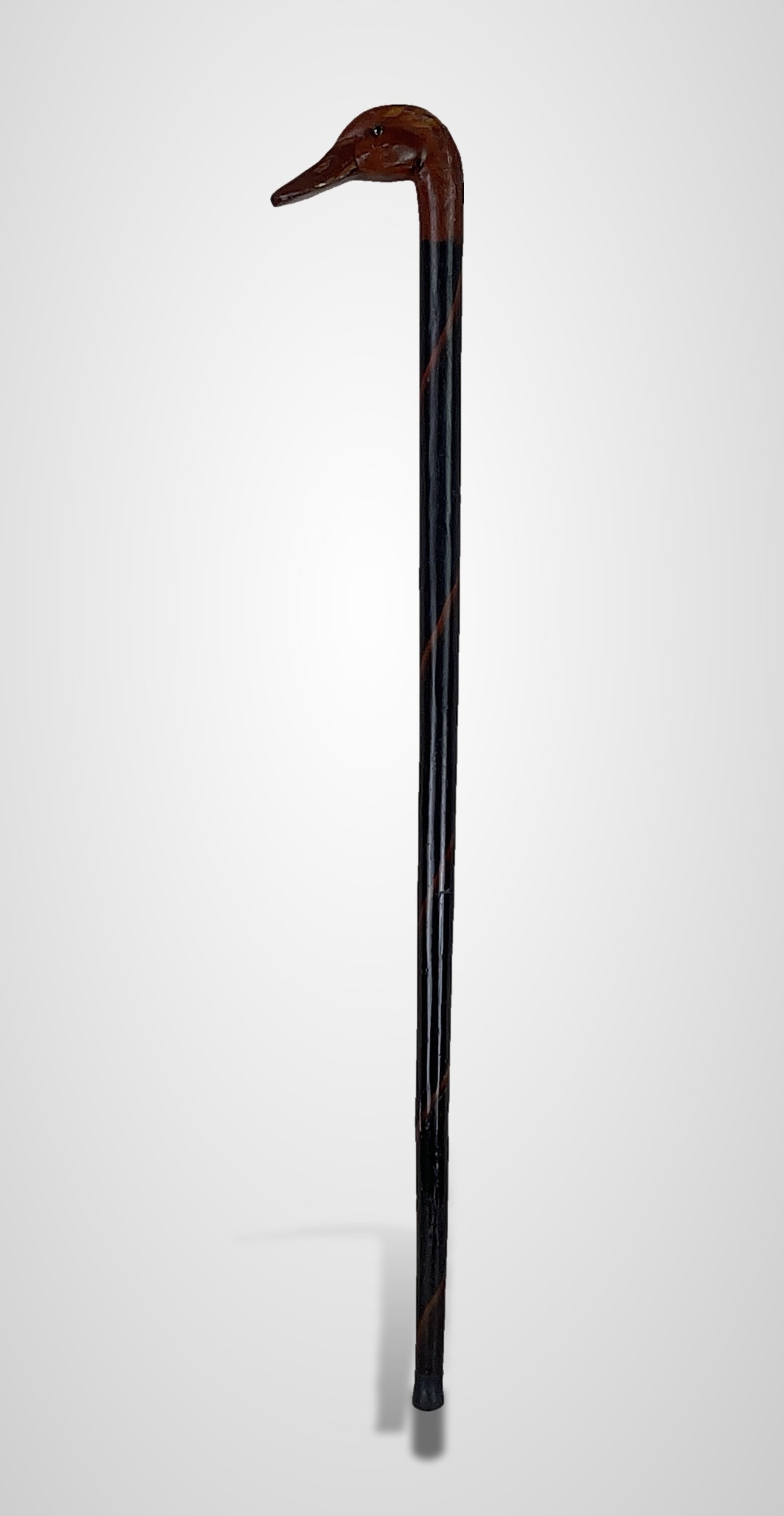 Folk Art Carved Duck Head Cane - 2
