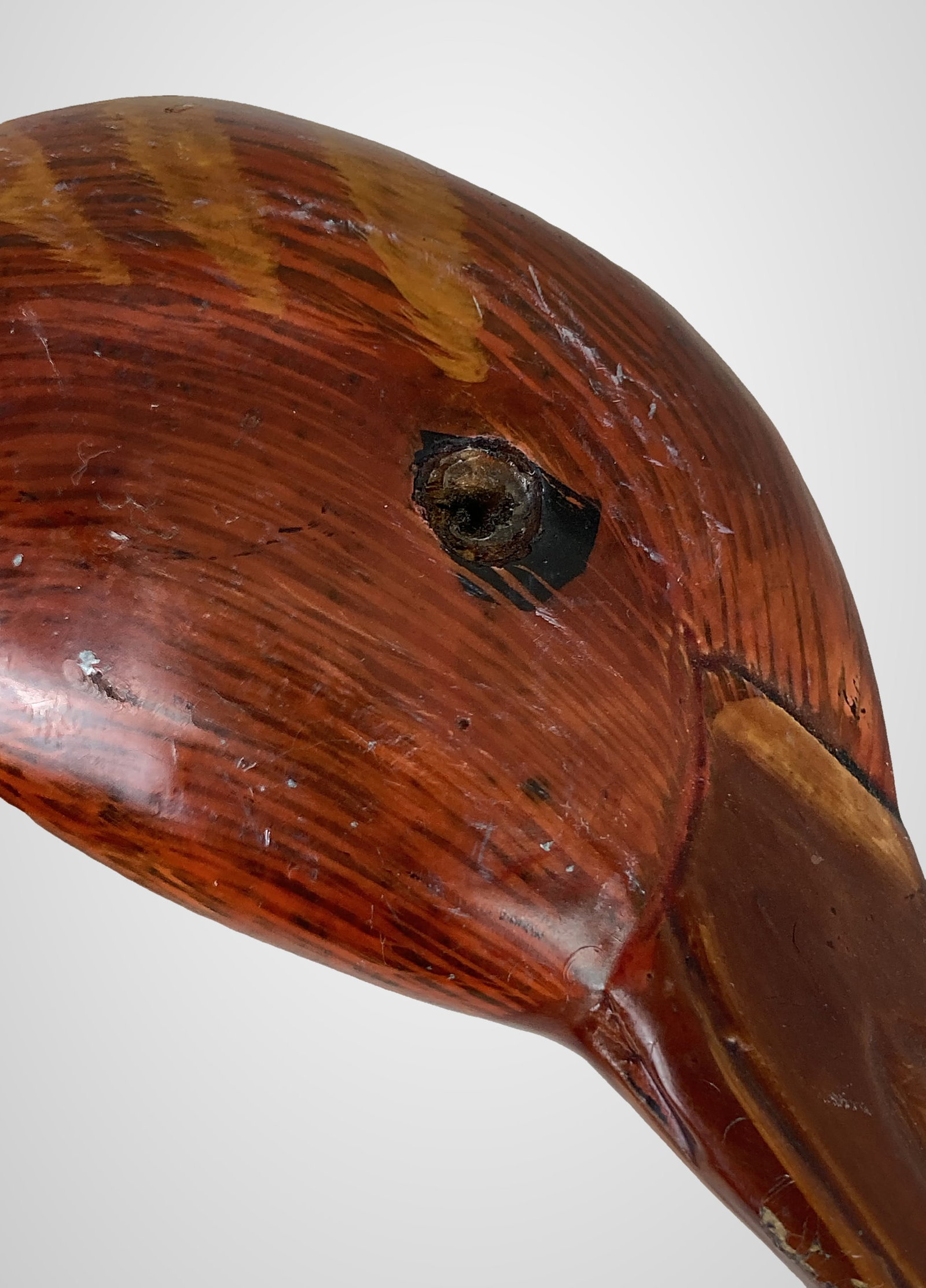 Folk Art Carved Duck Head Cane - 5