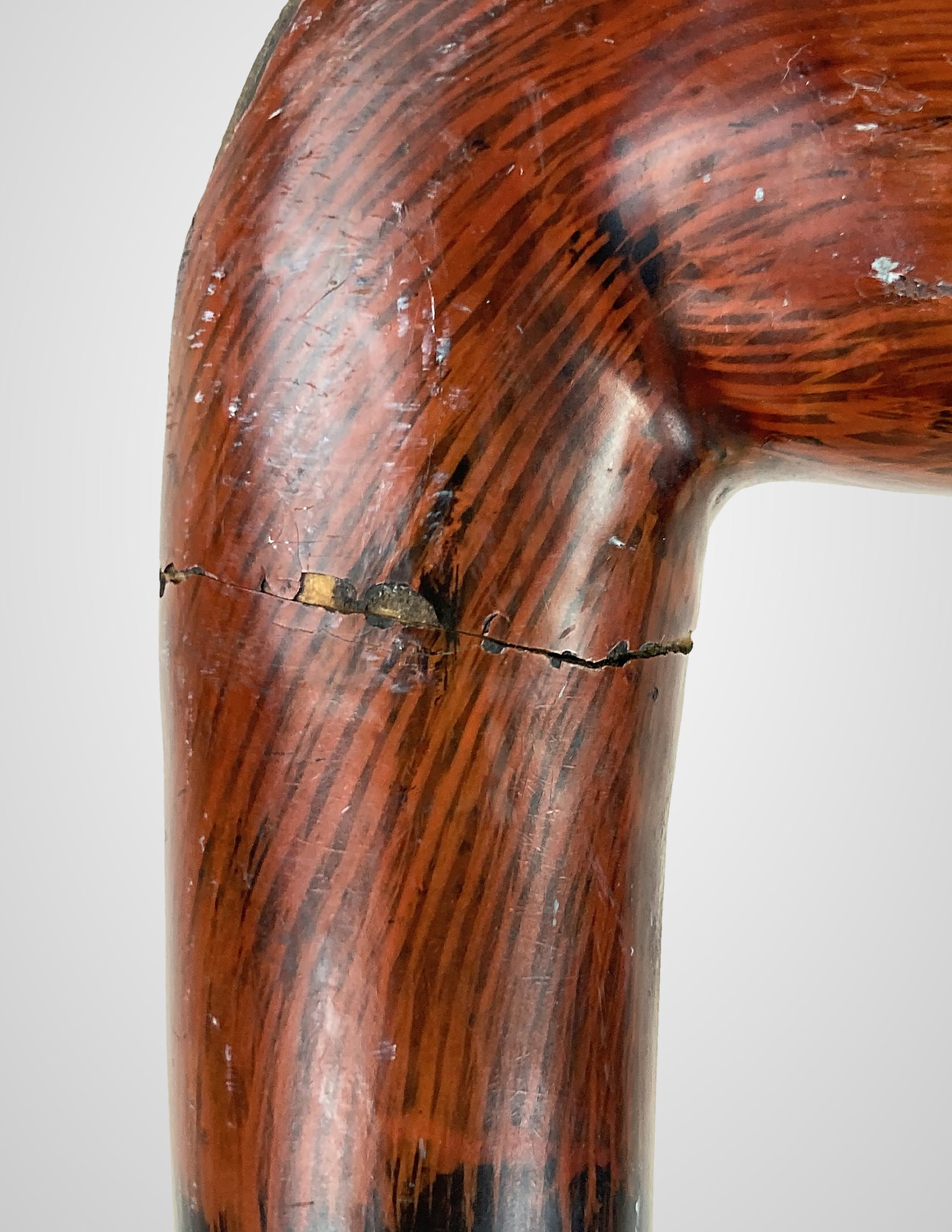 Folk Art Carved Duck Head Cane - 7