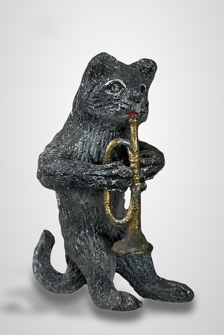 Cold Painted Bronze Miniature Cats Including Franz Bergman - 4