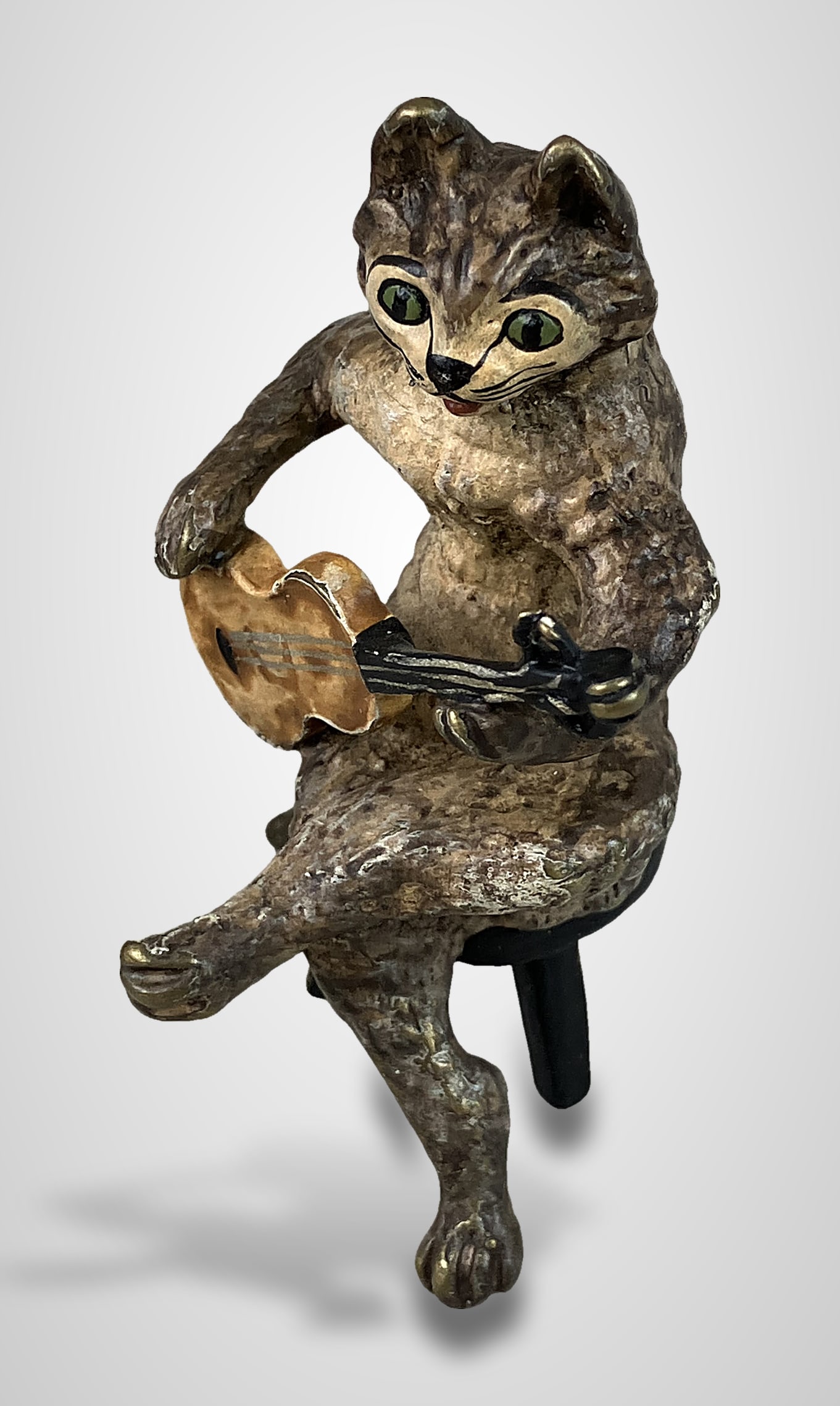 Cold Painted Bronze Miniature Cats Including Franz Bergman - 5