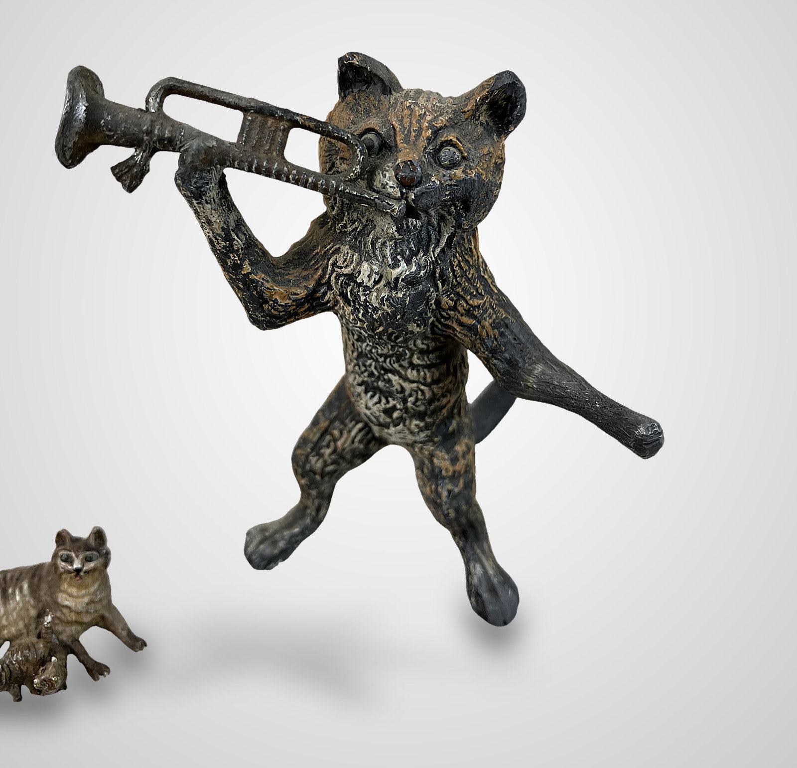 Cold Painted Bronze Miniature Cats Including Franz Bergman - 4