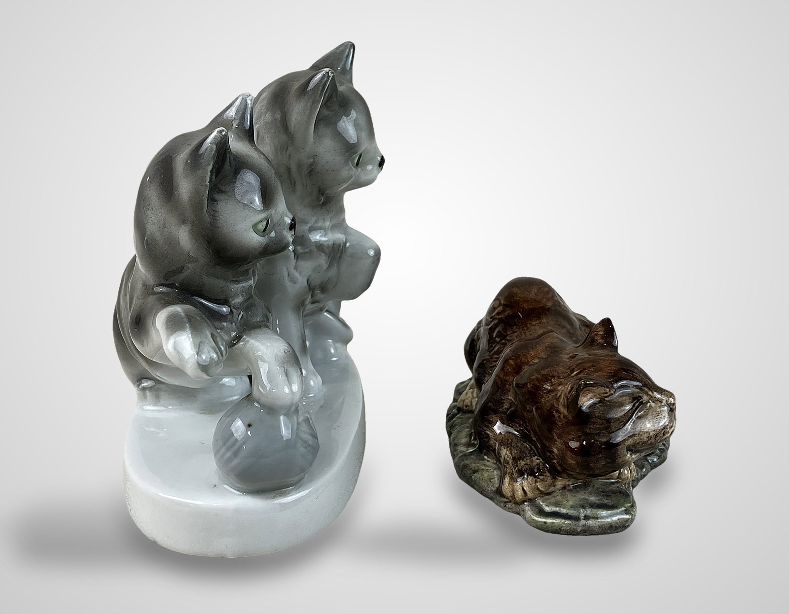 European Porcelain Cats Including Beswick - 5