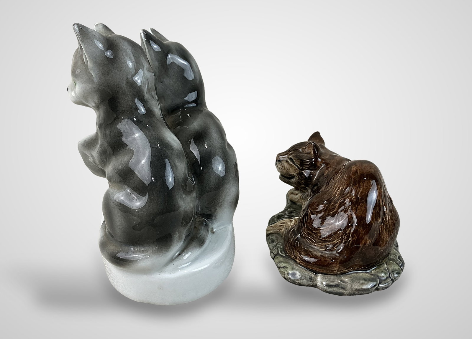 European Porcelain Cats Including Beswick - 7