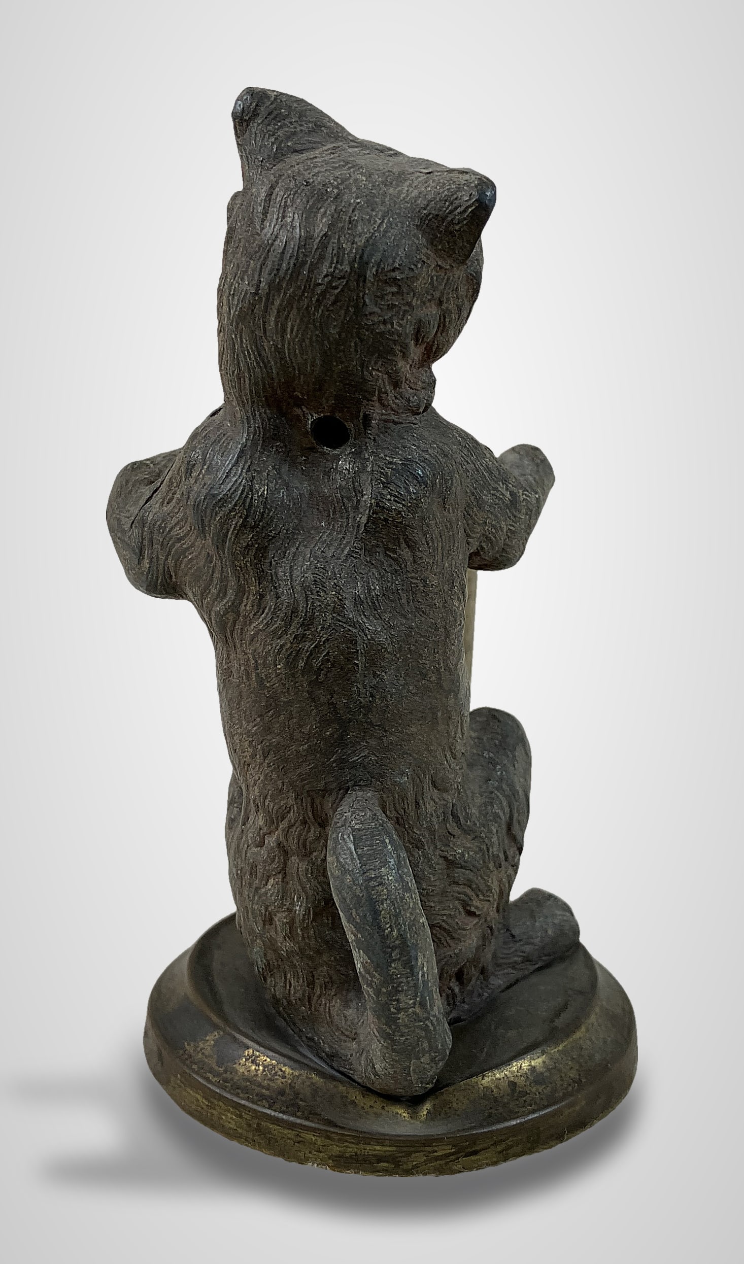 Mixed Metal Cat Candlestick - 5