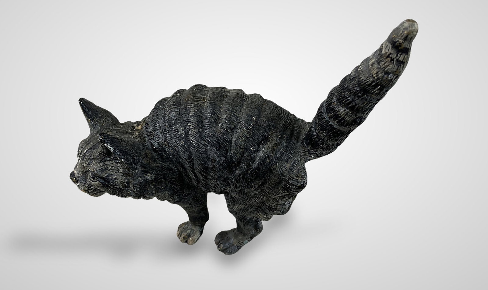 Austrian Cold Painted Bronze Cat - 4
