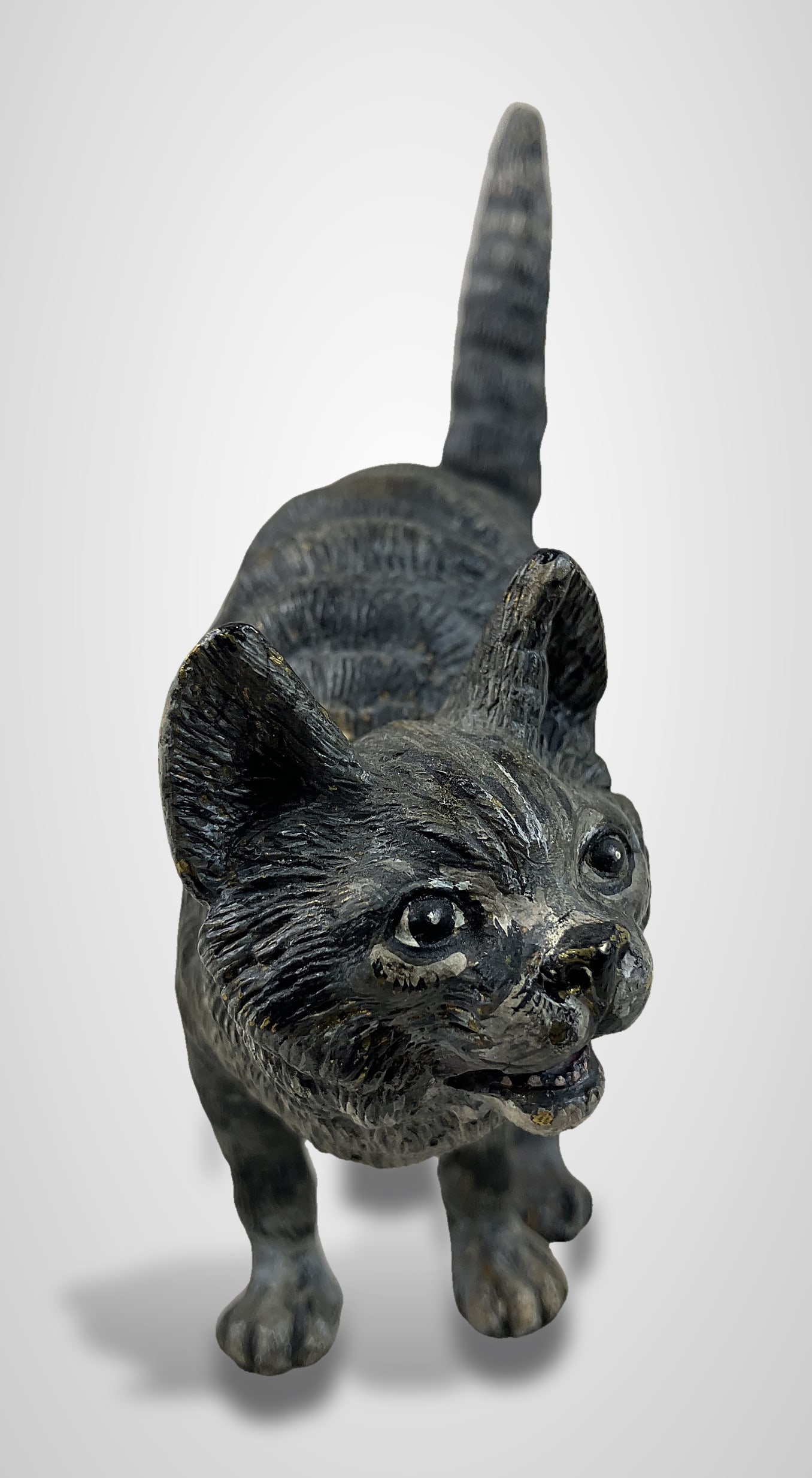 Austrian Cold Painted Bronze Cat - 5