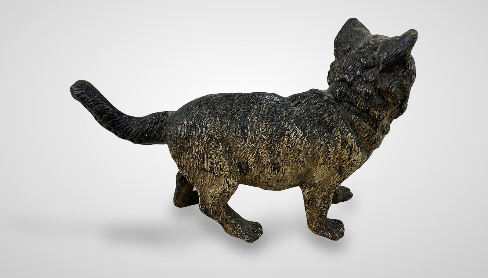 Austrian Cold Painted Bronze Cat - 4