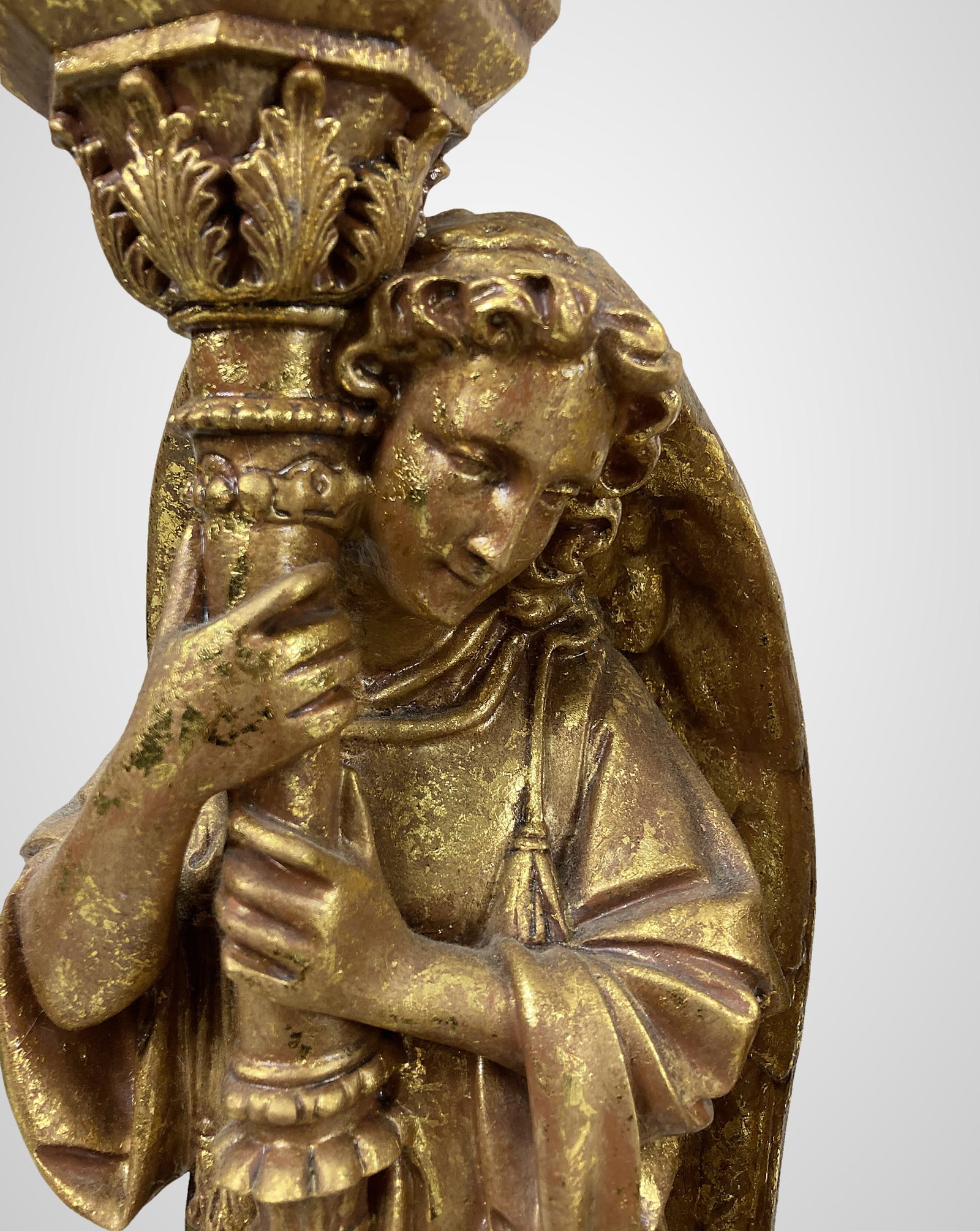 Contemporary Gilt Angel Candlesticks - 7