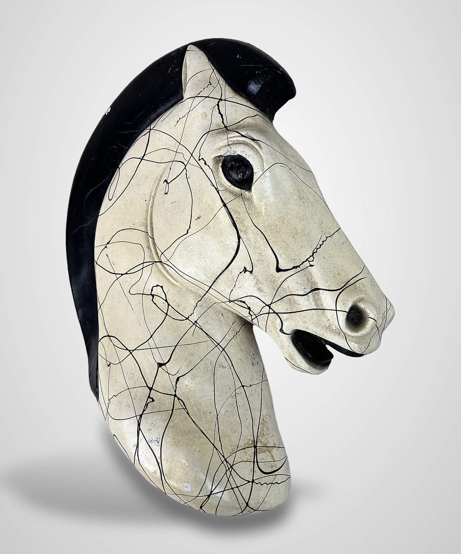 Mid-Century Modern Chalkware Horse Head - 2