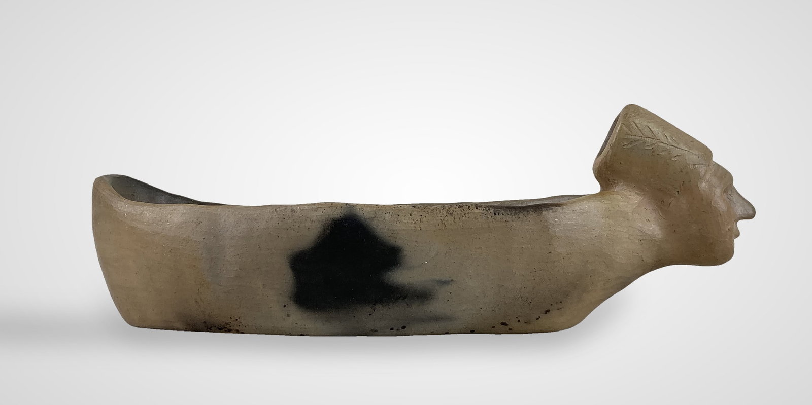 Signed Catawba Indian Canoe Pottery Bowl - 3