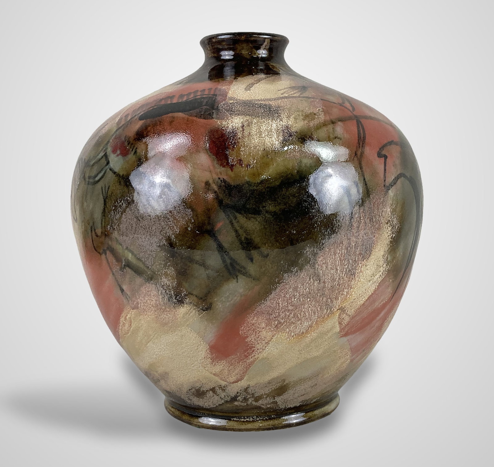 Cobridge Stoneware Lascaux Art Pottery Vase - 2