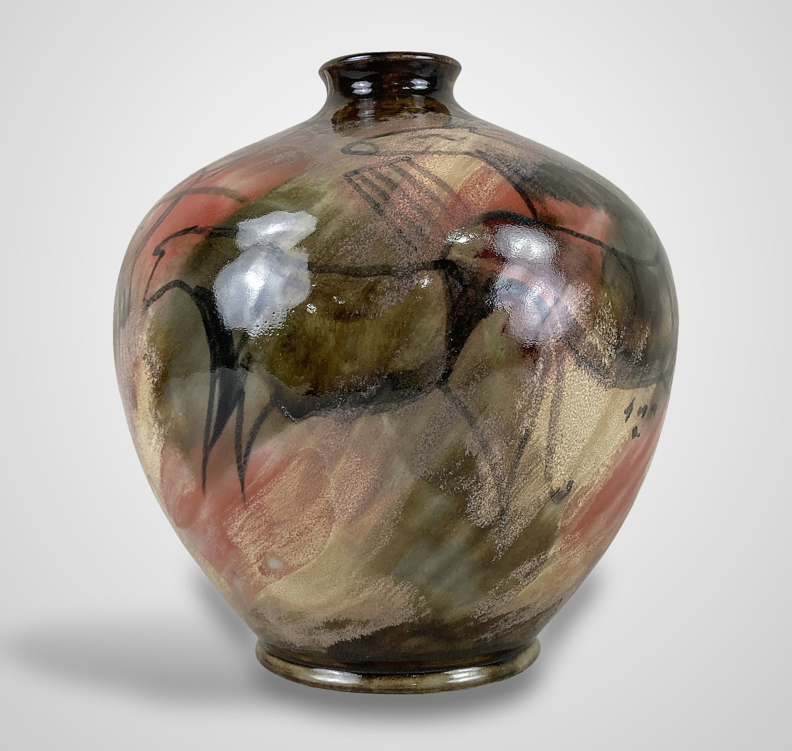 Cobridge Stoneware Lascaux Art Pottery Vase - 3