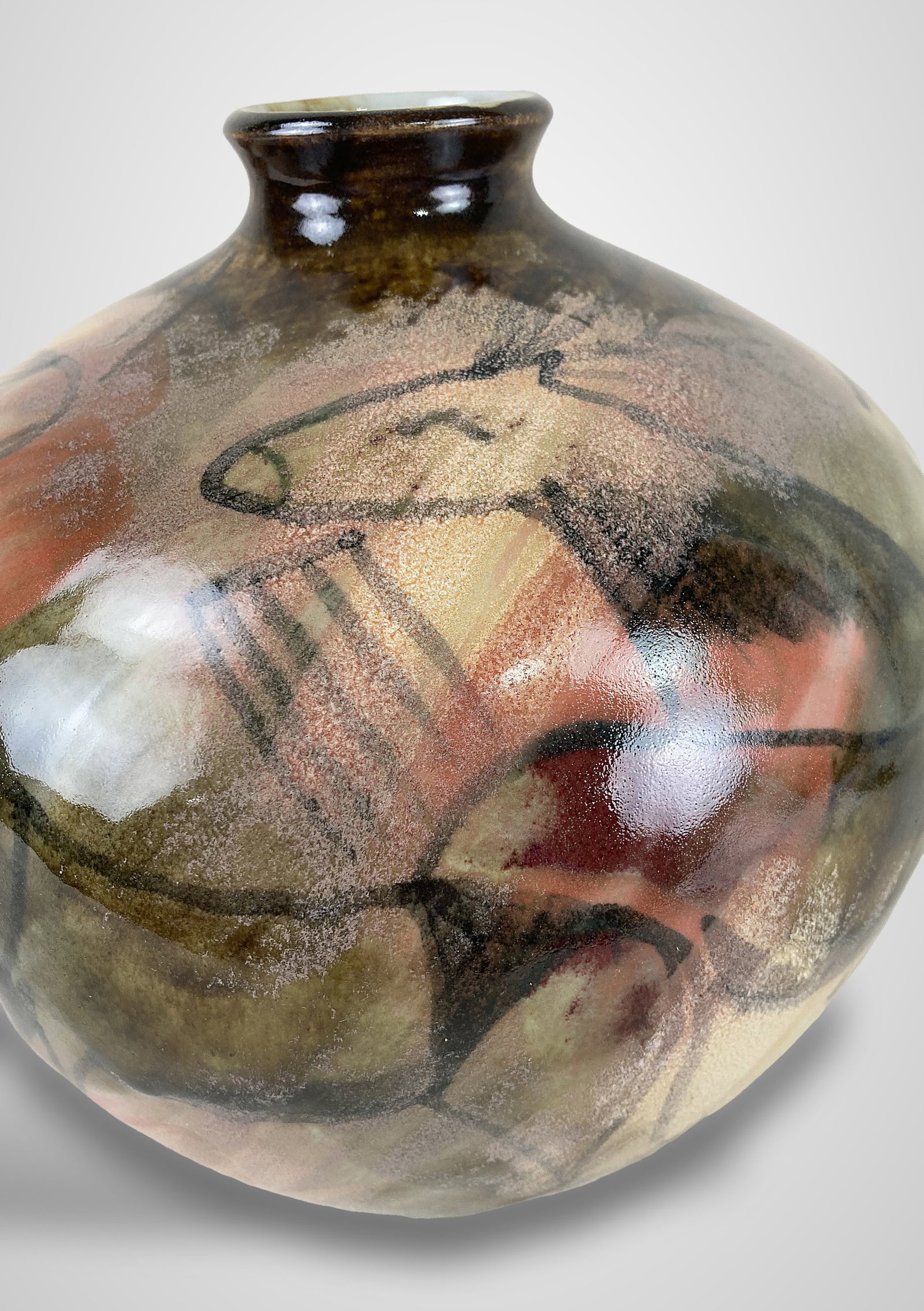 Cobridge Stoneware Lascaux Art Pottery Vase - 8