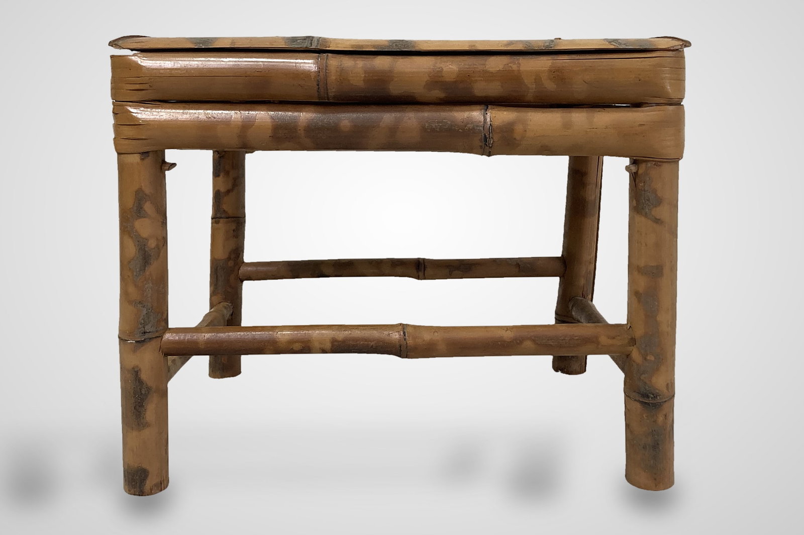 Mid-Century Modern Bamboo Stool - 3