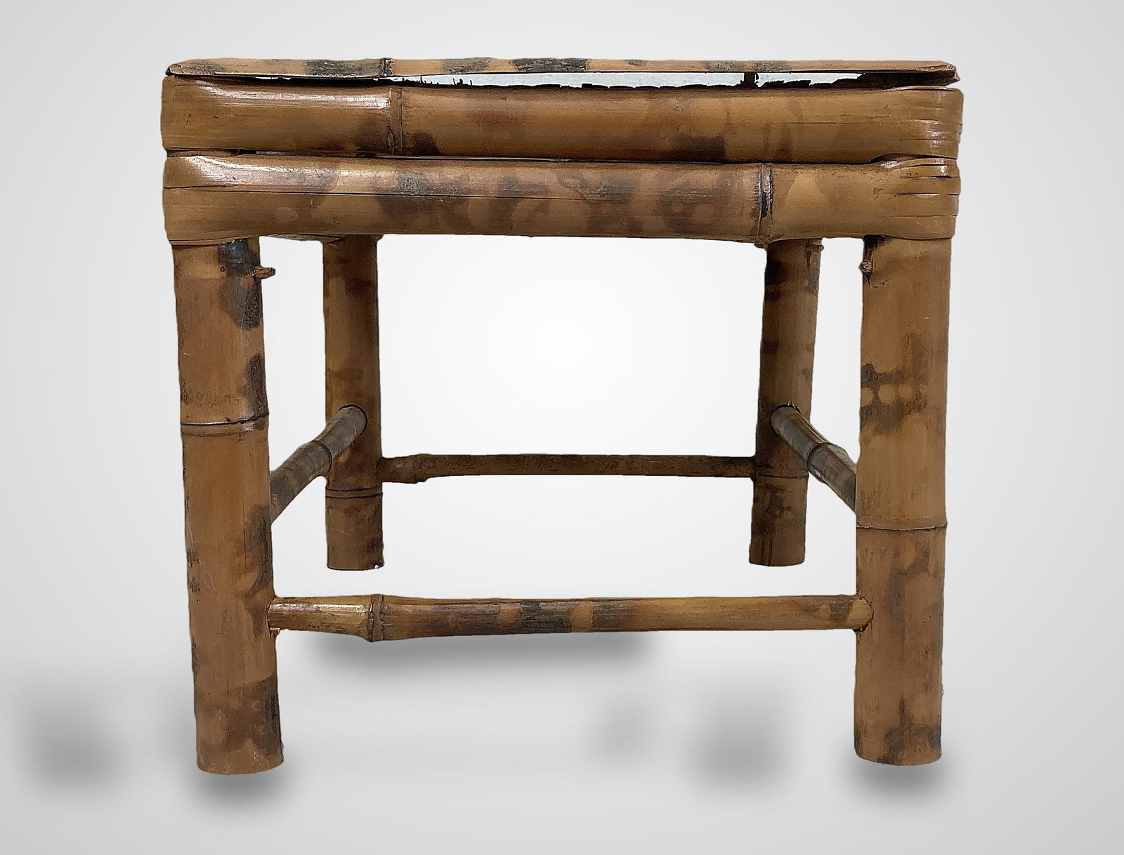 Mid-Century Modern Bamboo Stool - 4