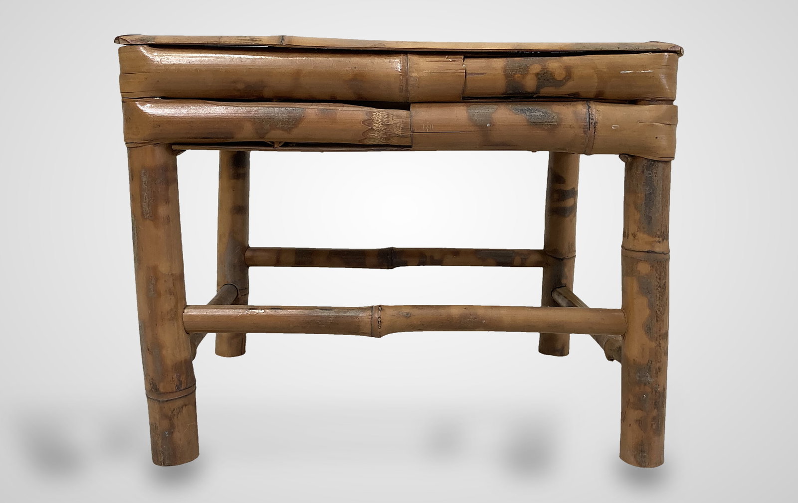 Mid-Century Modern Bamboo Stool - 6