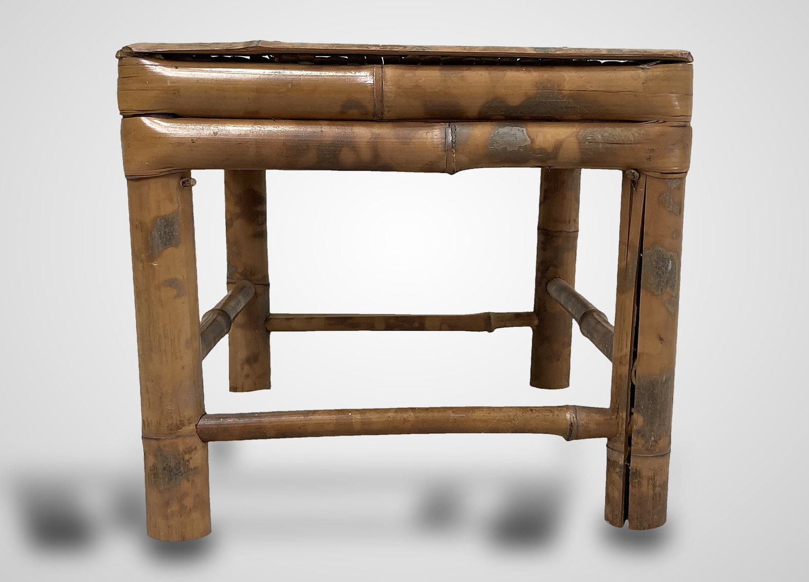 Mid-Century Modern Bamboo Stool - 7