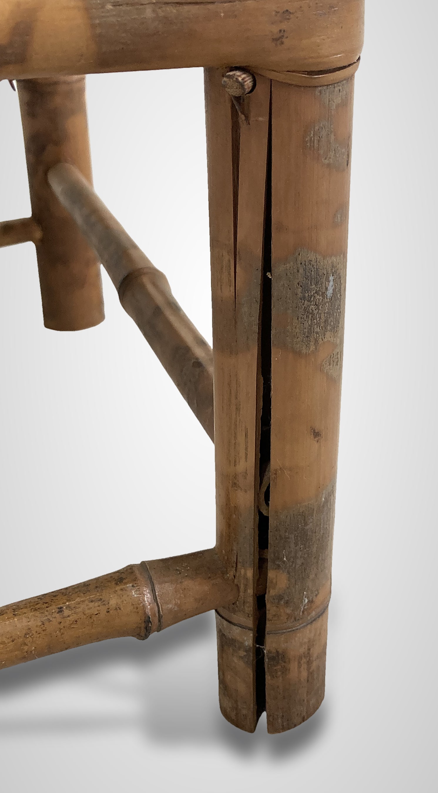 Mid-Century Modern Bamboo Stool - 8