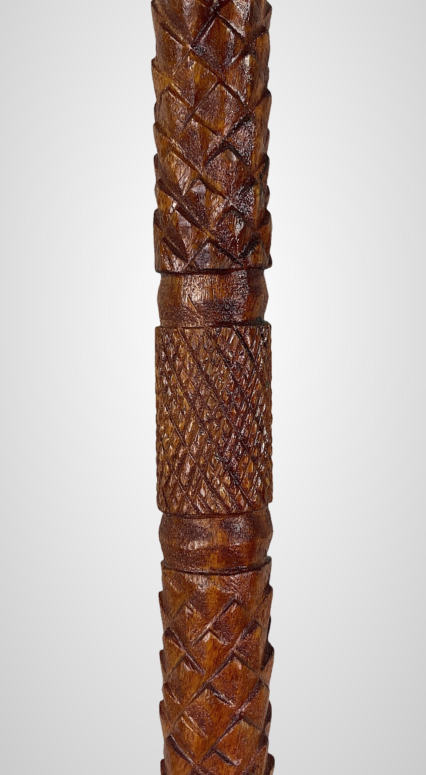 Folk Art Eucalyptus Carved Horse Cane - 6