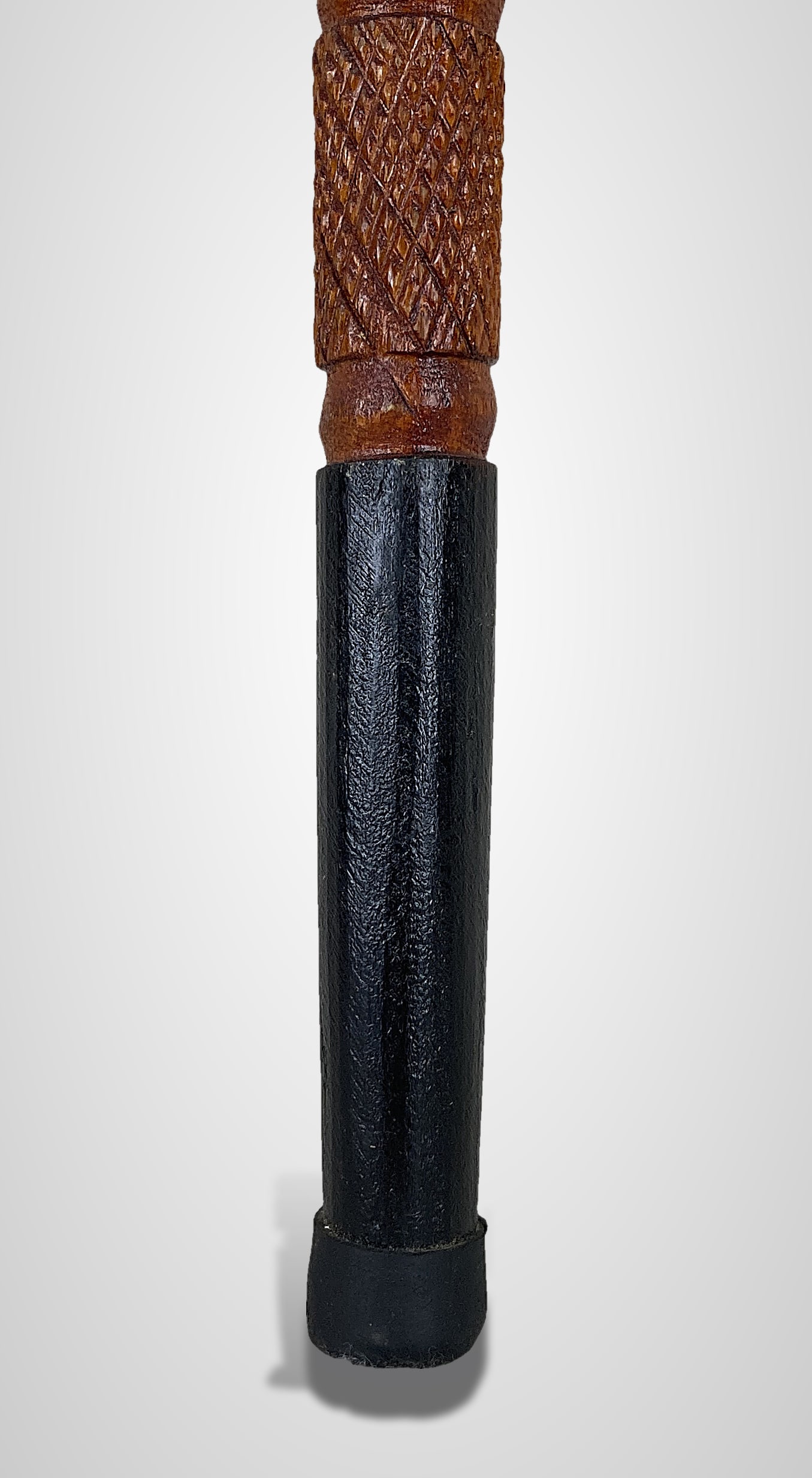 Folk Art Eucalyptus Carved Horse Cane - 7