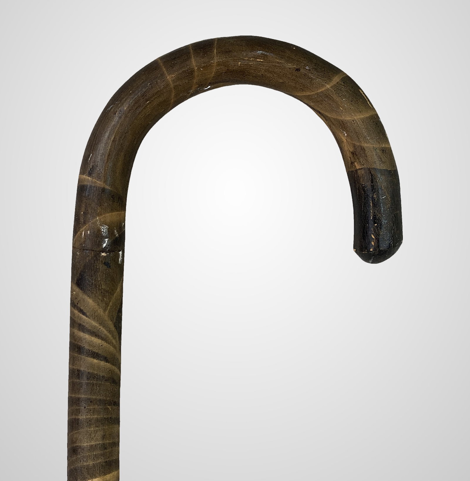 Antique Folk Art Crook Handle Cane - 3