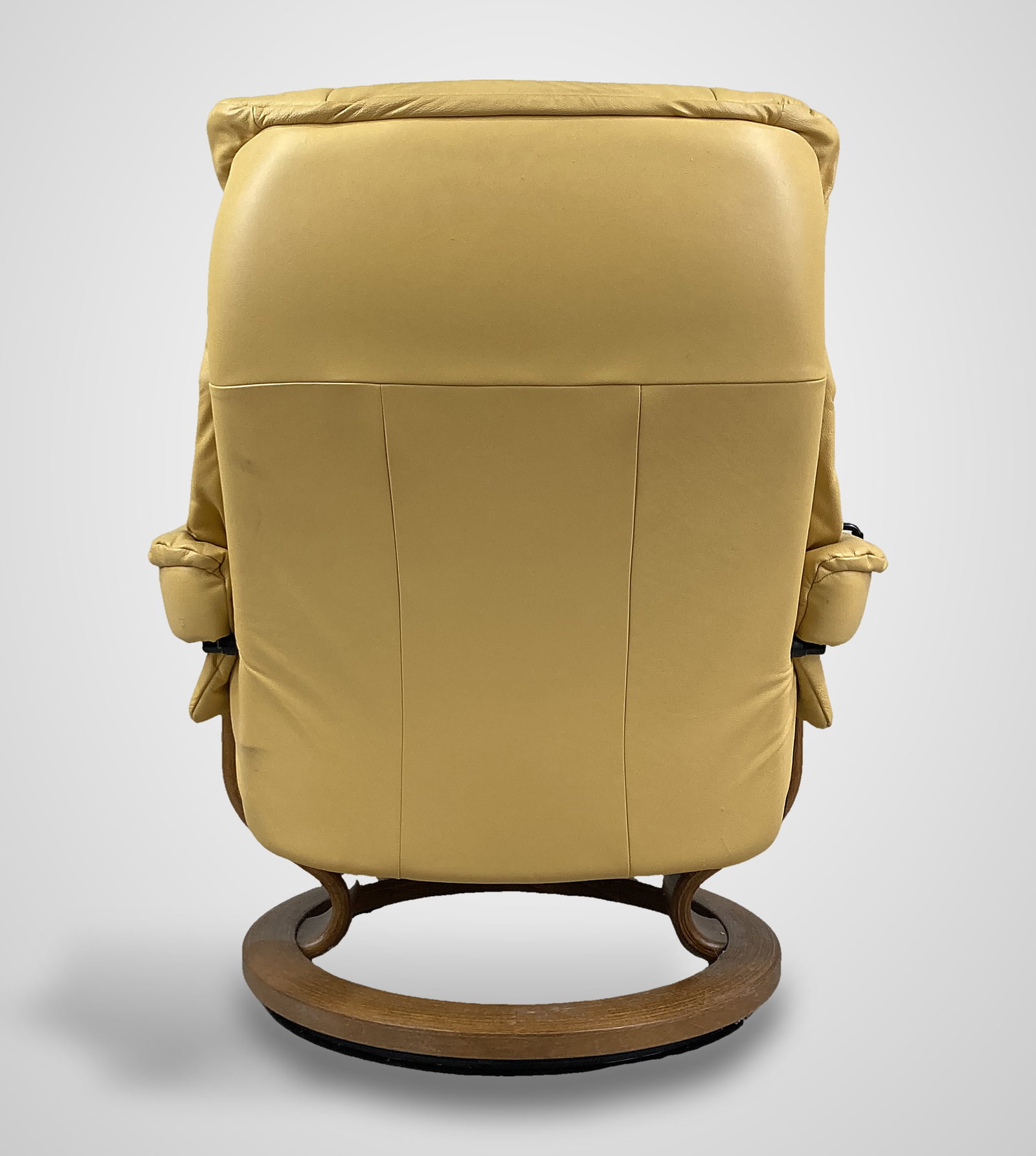Ekornes Stressless Yellow Leather Swivel Recliner - 6