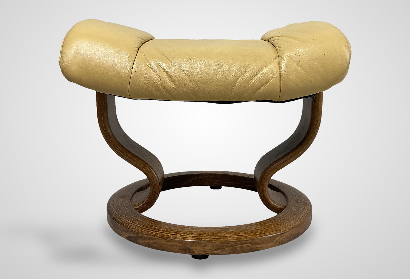 Ekornes Stressless Yellow Leather Swivel Recliner - 8