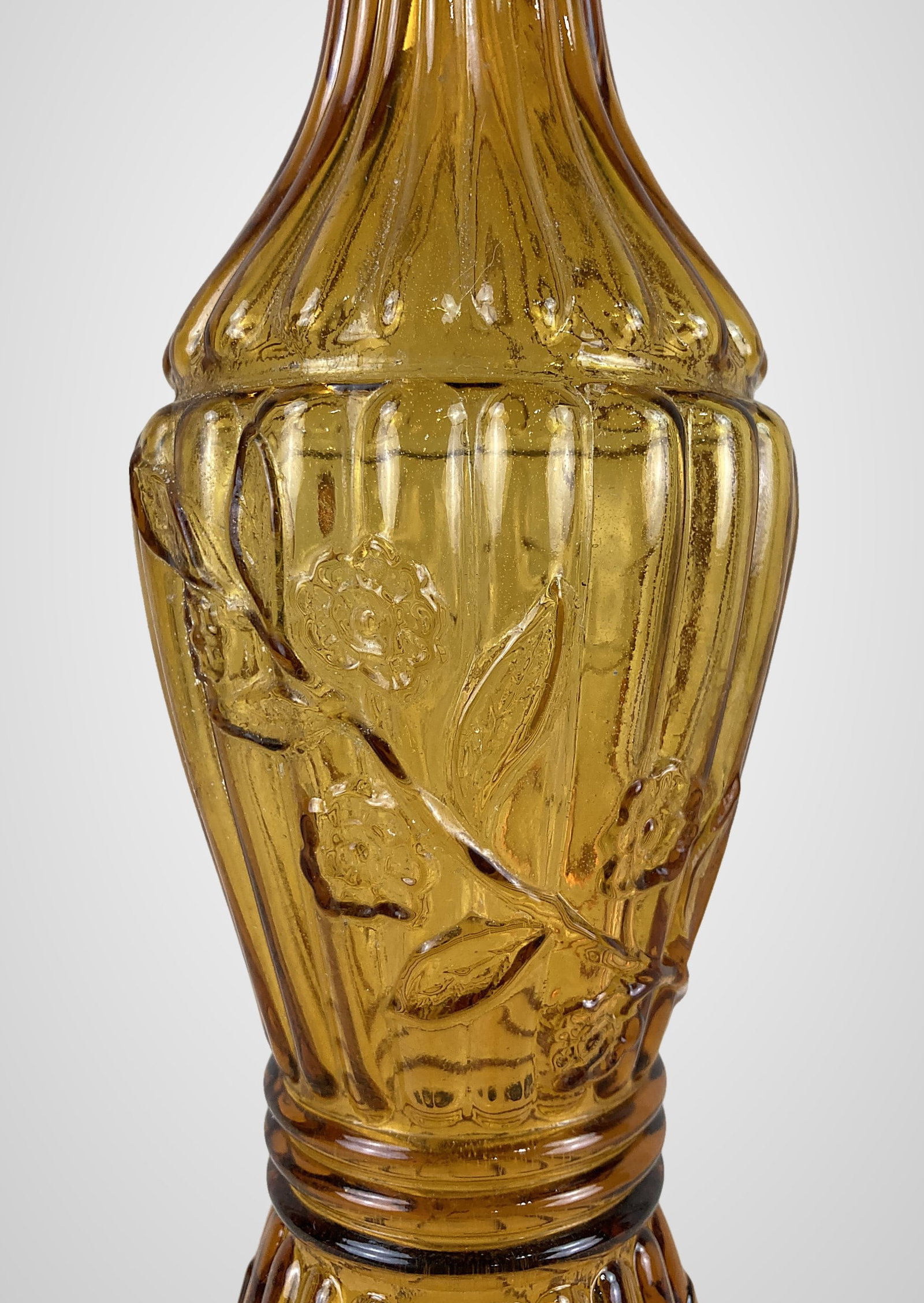 Mid-Century Modern Amber Glass Decanter - 5