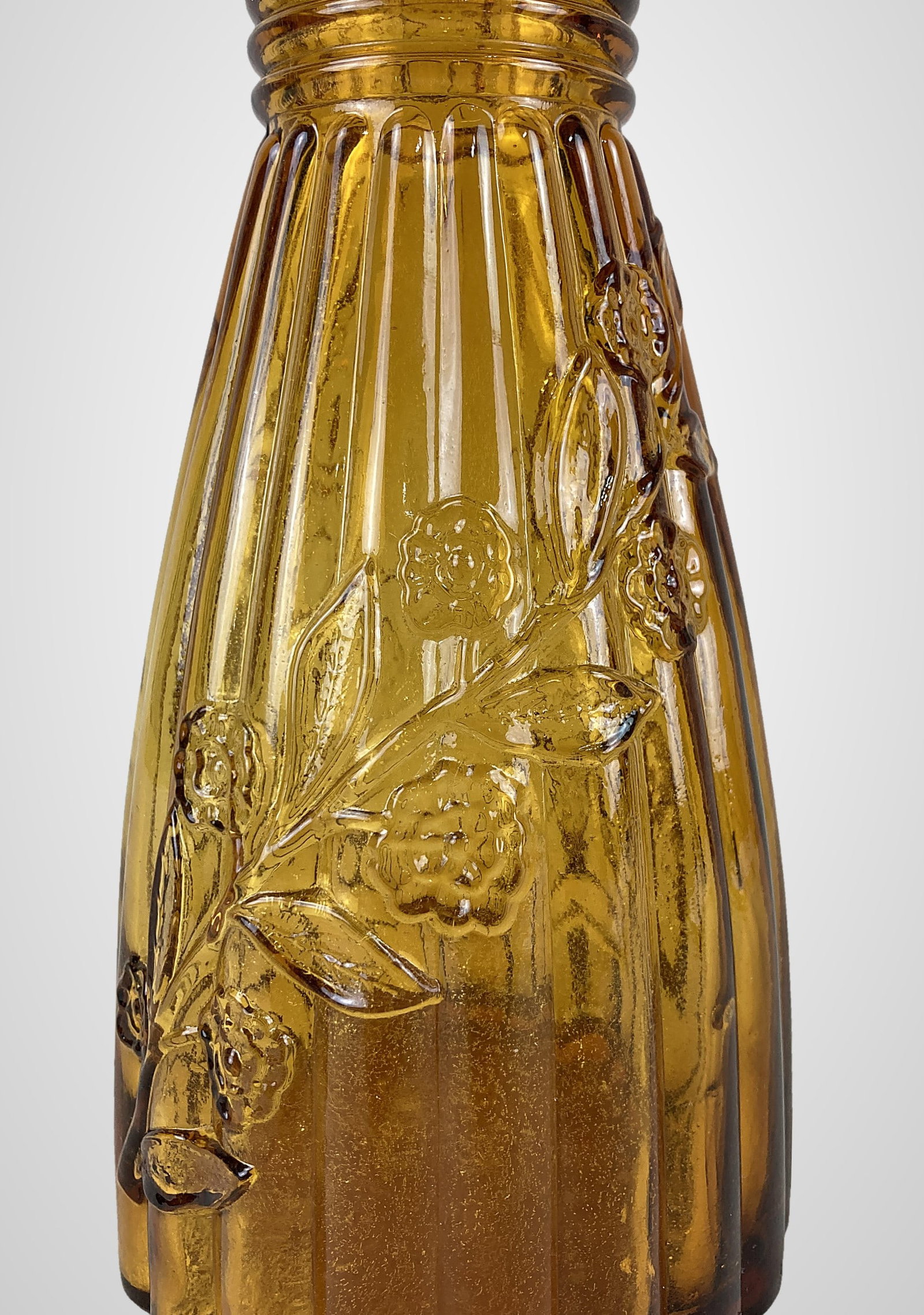 Mid-Century Modern Amber Glass Decanter - 6