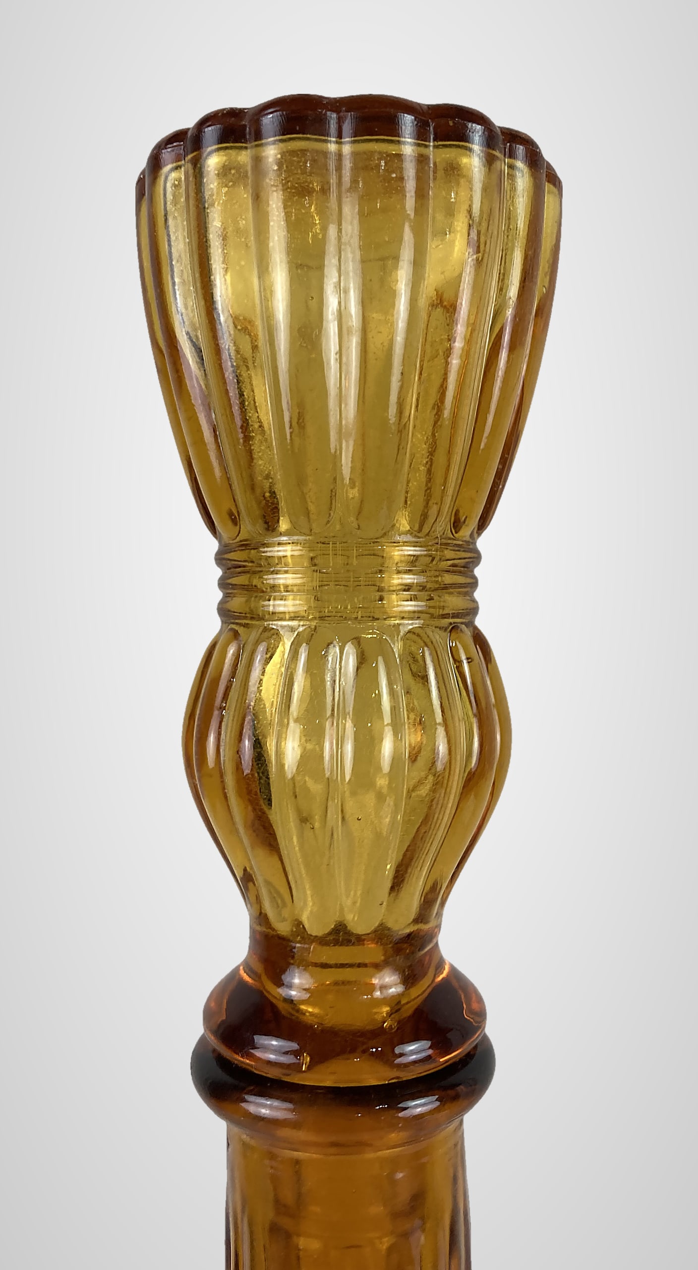 Mid-Century Modern Amber Glass Decanter - 7