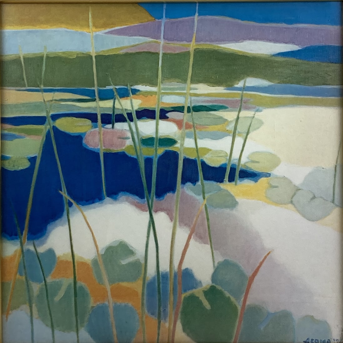 Tadashi Asoma, Lily Pond in Summer, Print - 2