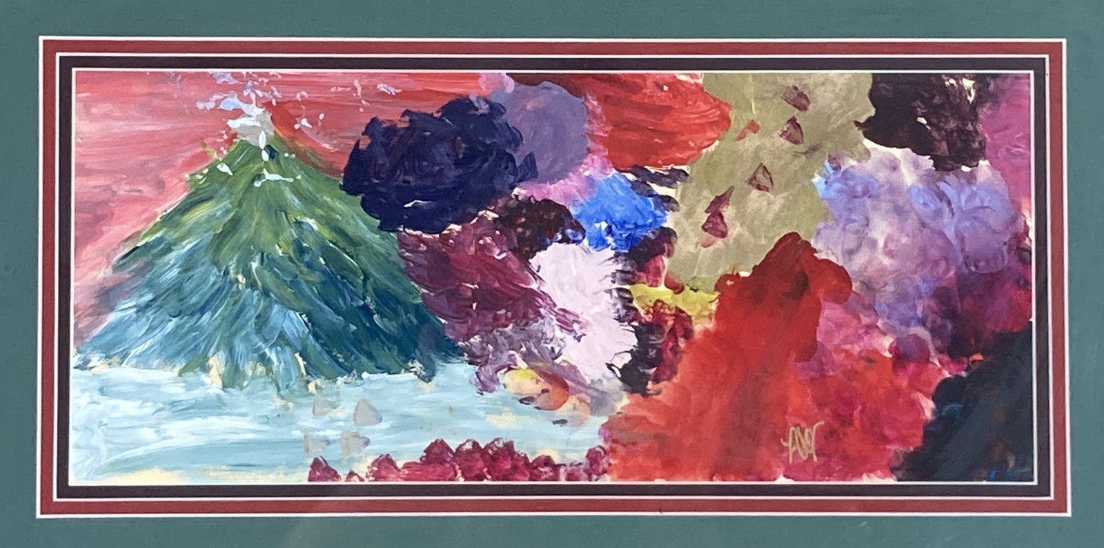 Signed Abstract Landscape, Acrylic Painting - 2