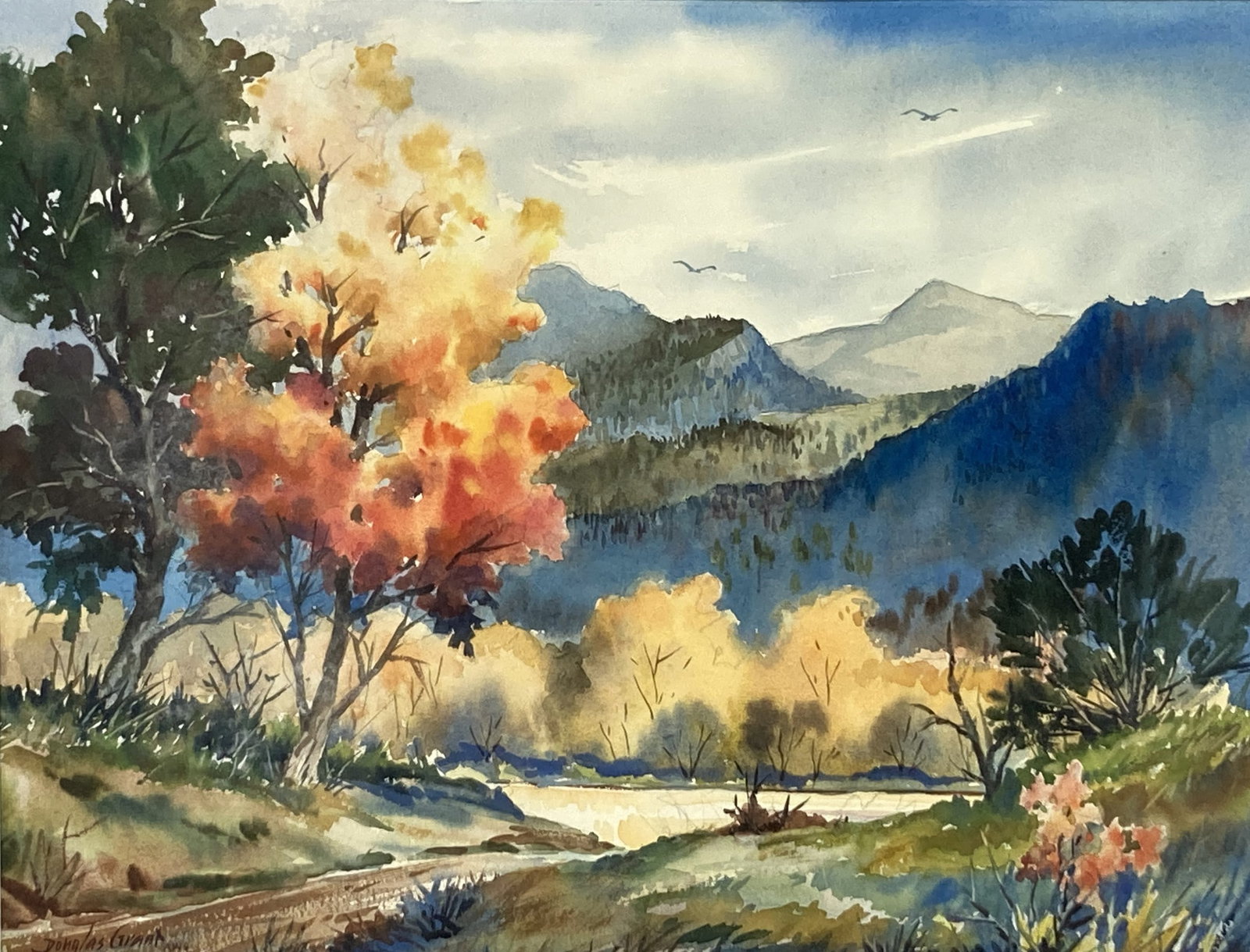 Douglas Grant, Mountain Landscape, Watercolor Painting - 2