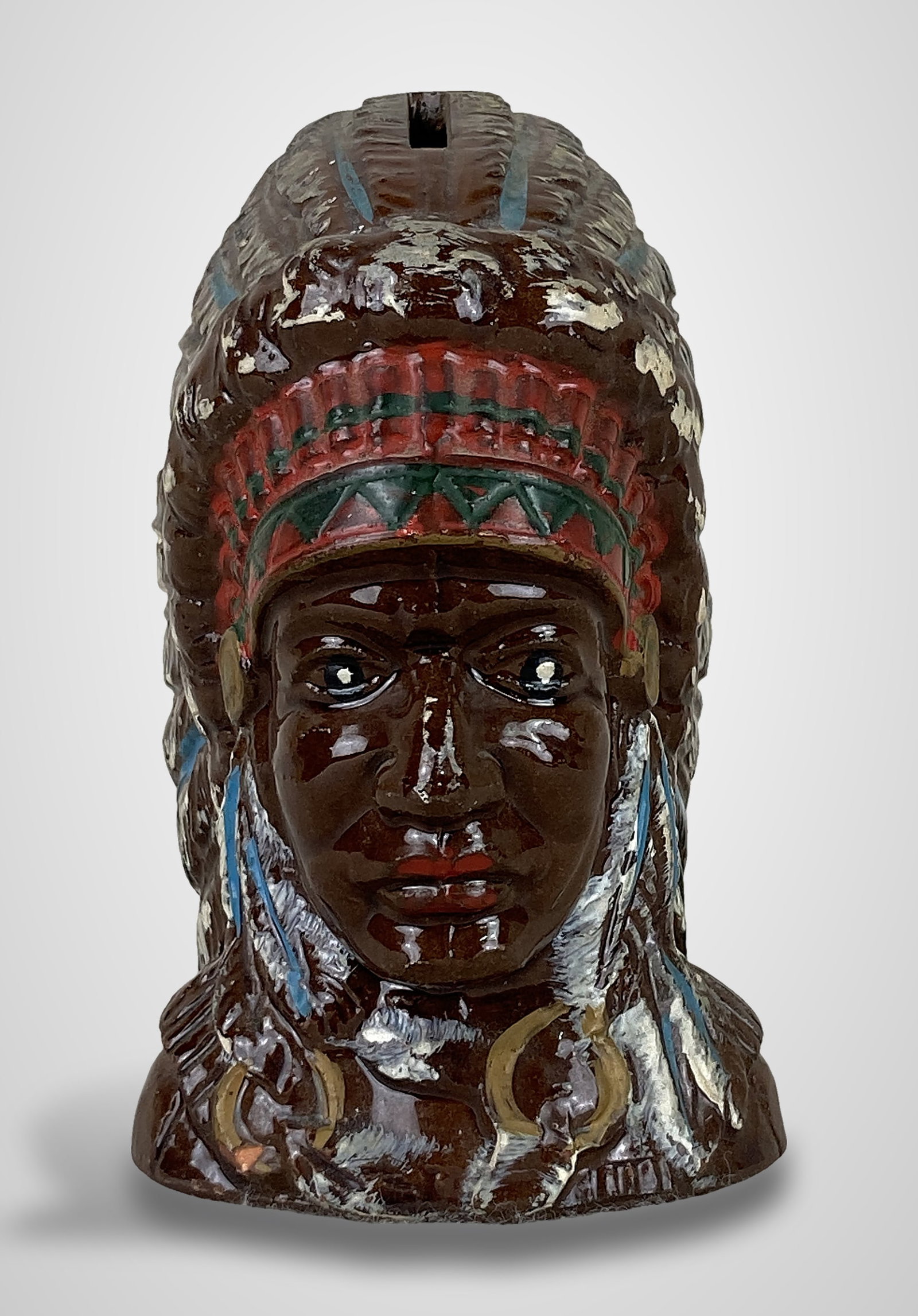 Native American Chief Ceramic Coin Bank - 2