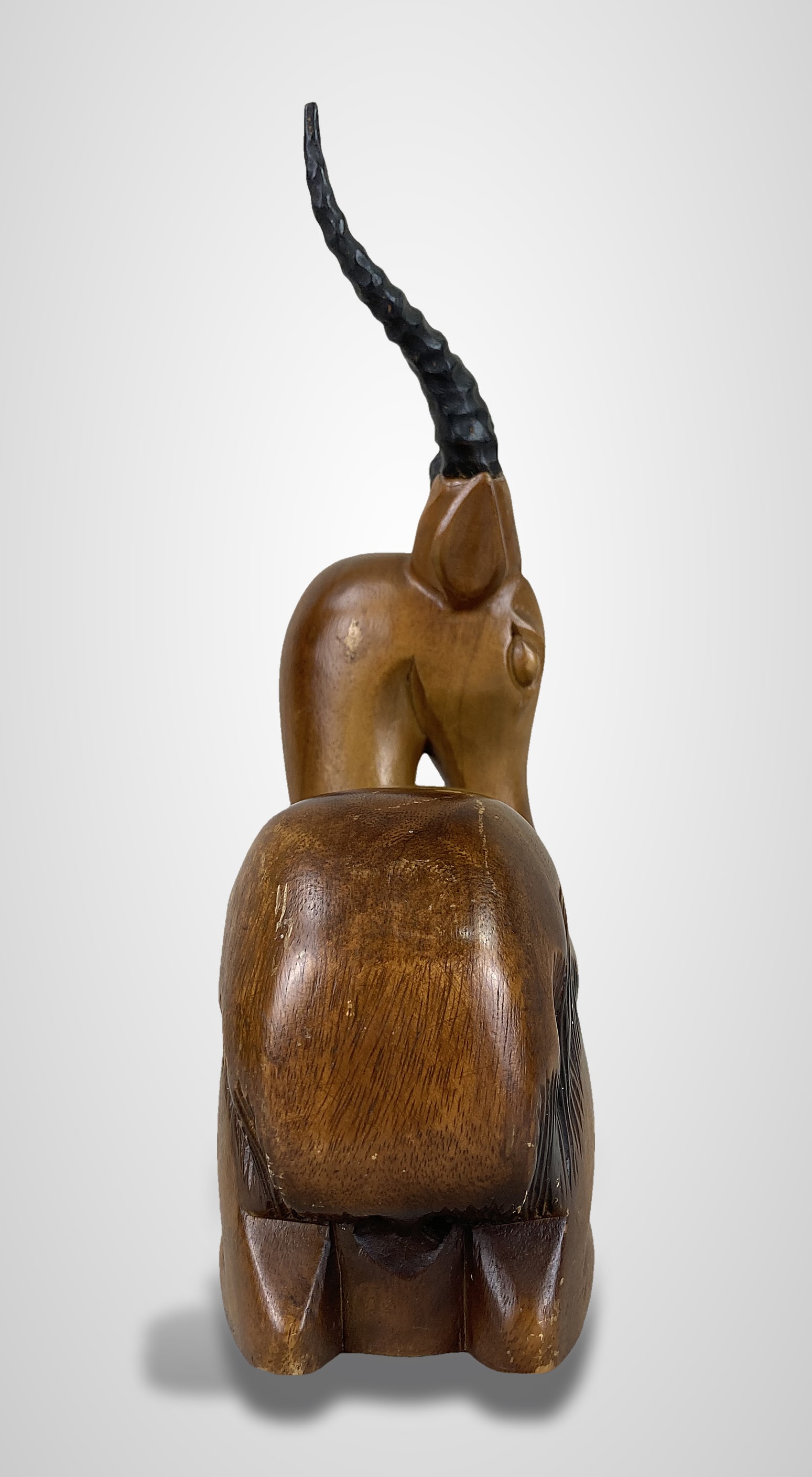 Mid-Century Modern Carved Antelope Sculpture - 5
