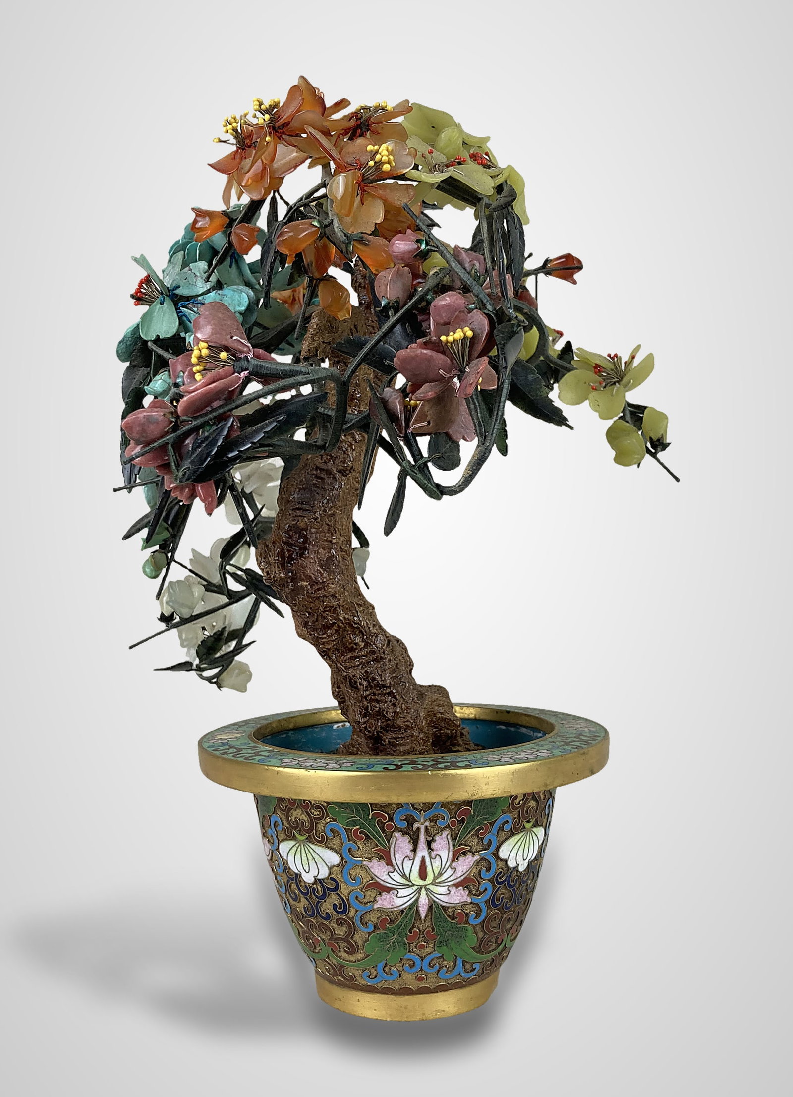 Chinese Cloisonne Bonsai Tree - 2