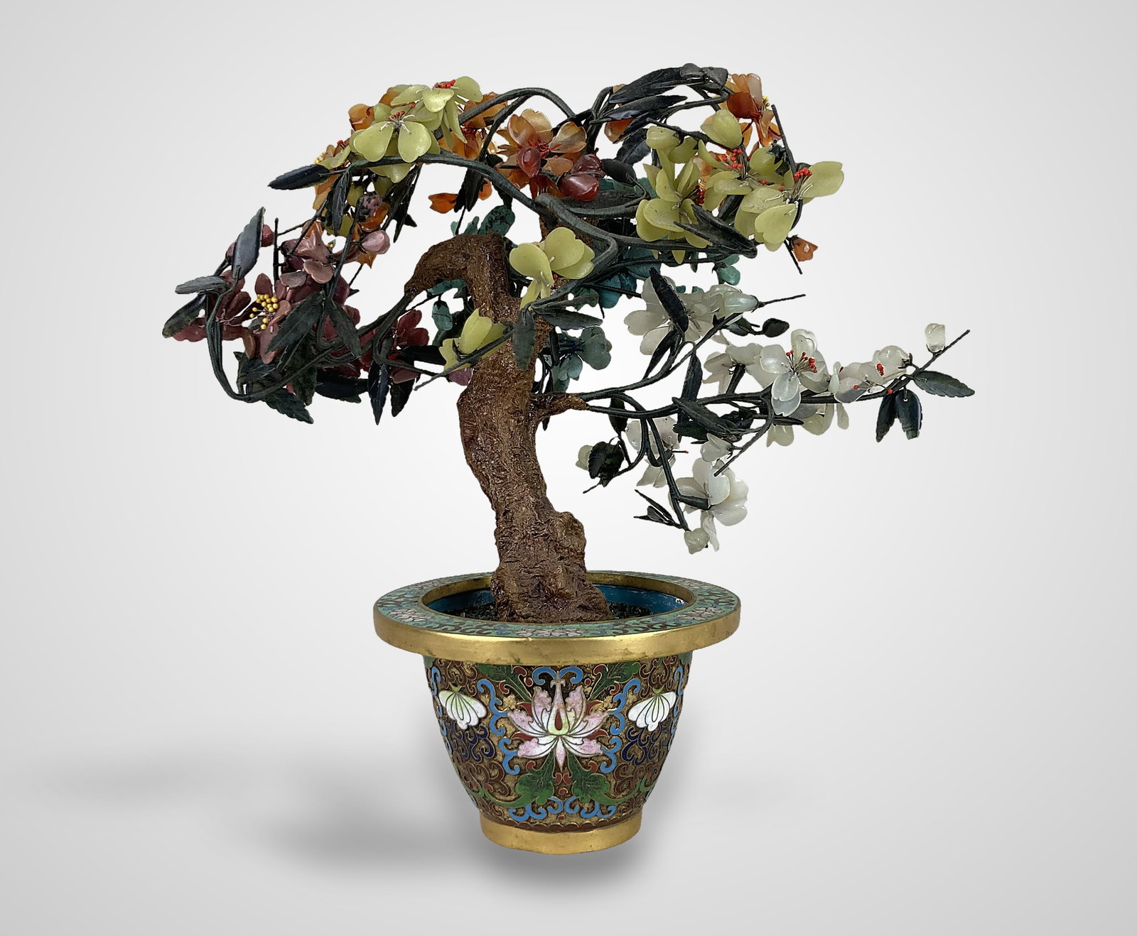 Chinese Cloisonne Bonsai Tree - 3