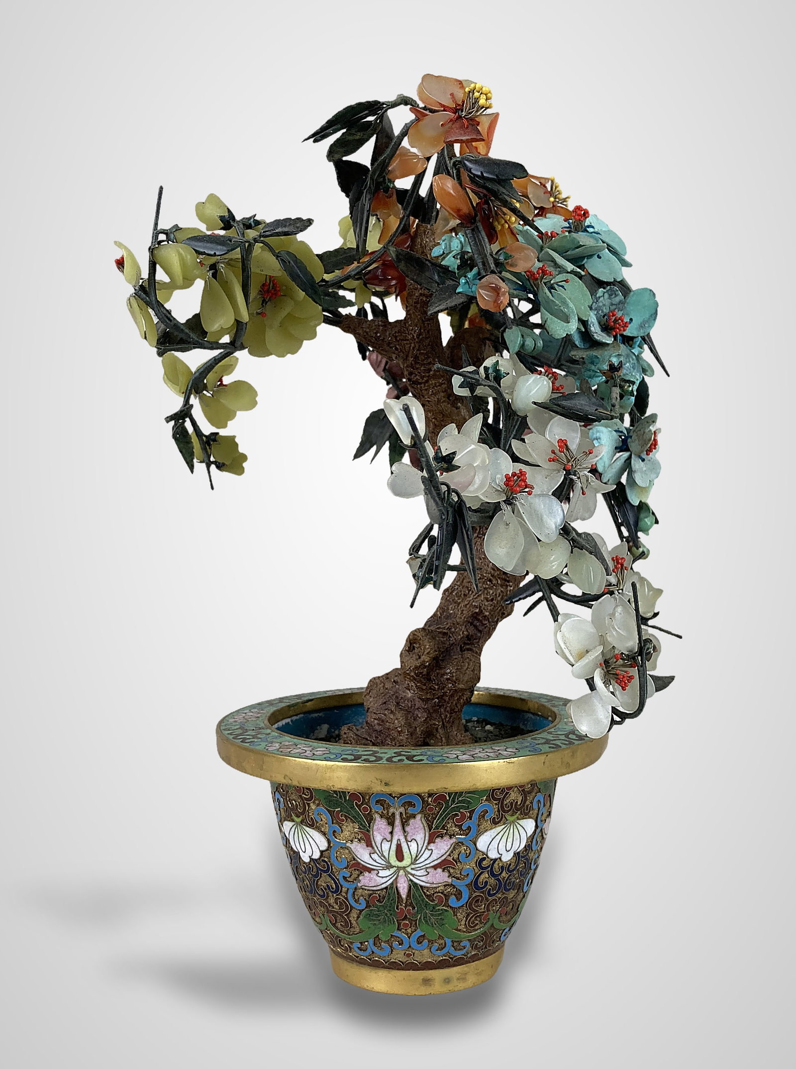 Chinese Cloisonne Bonsai Tree - 4