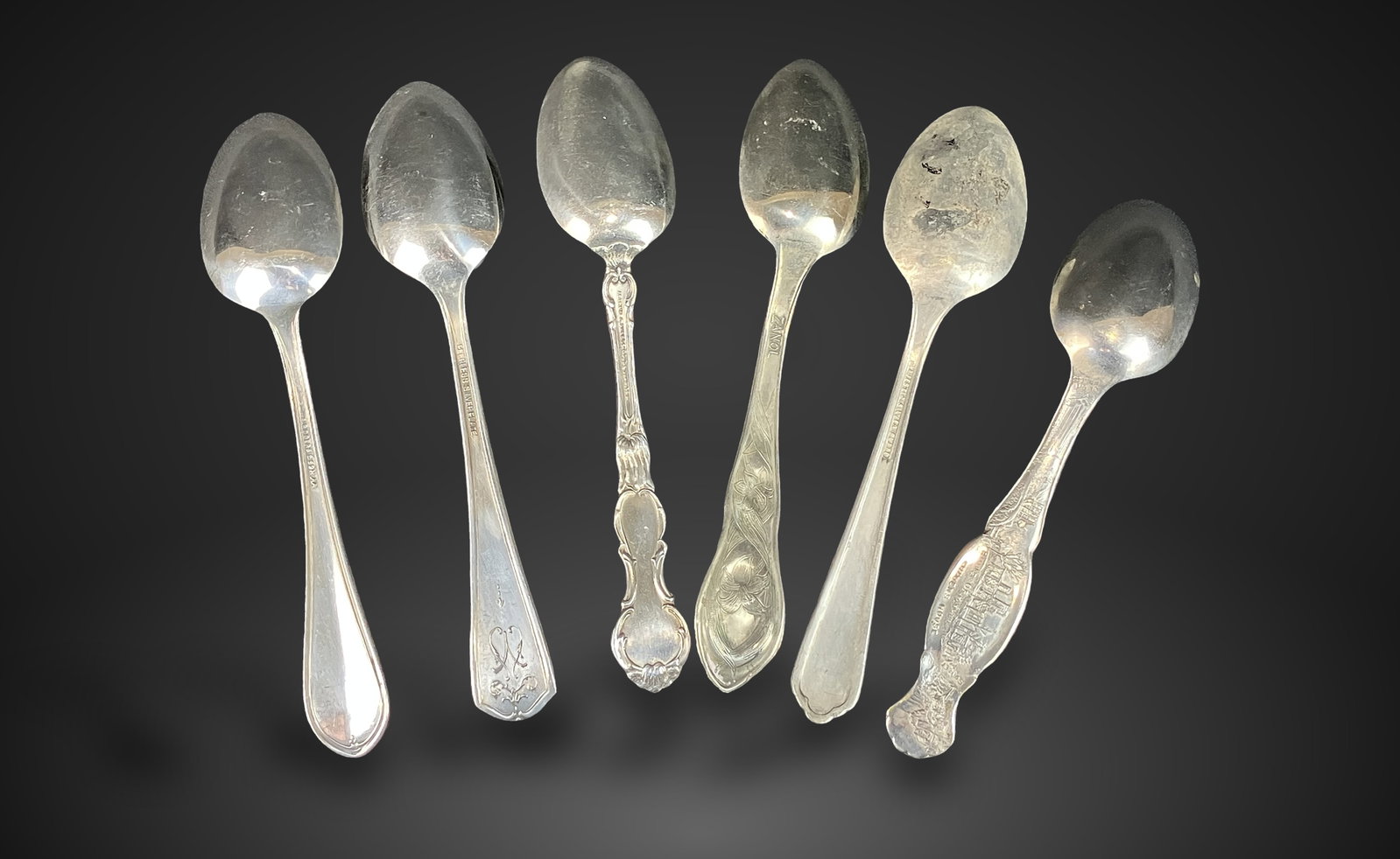Antique Souvenir Spoon Assortment - 7