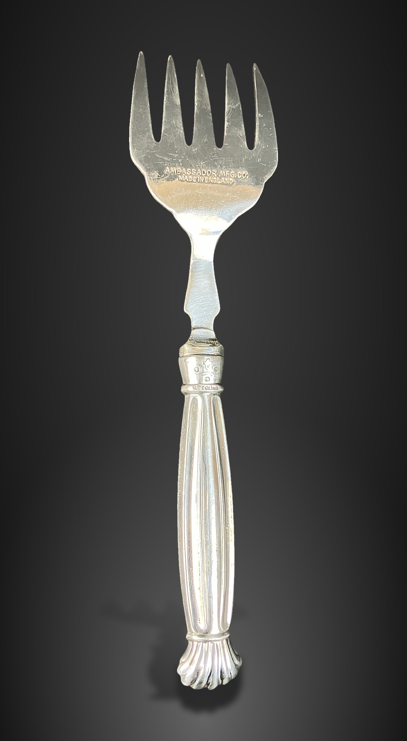 Sterling Silver Handled Art Deco Sardine Fork - 5