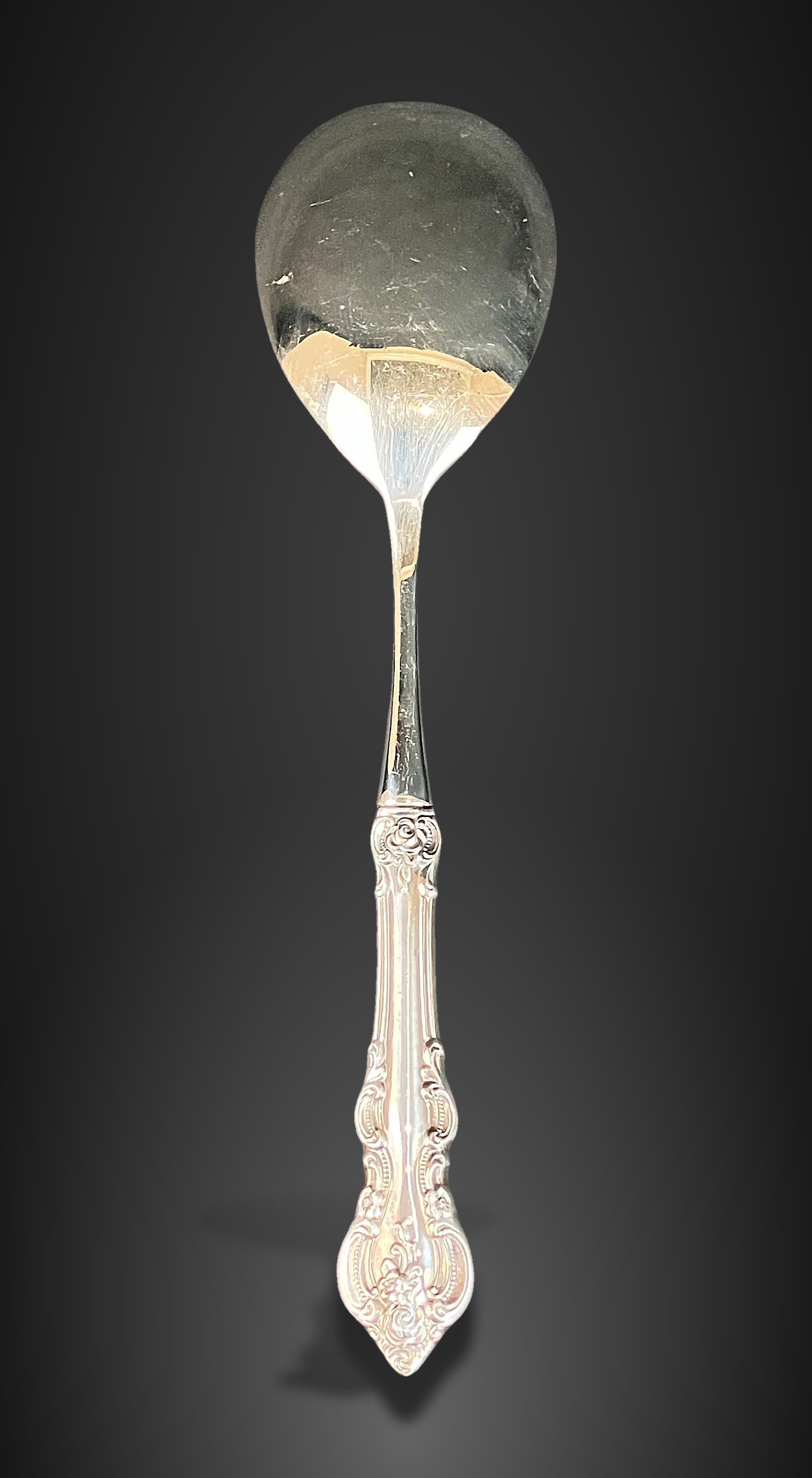 Large Sterling Silver Handled Casserole Spoon - 4