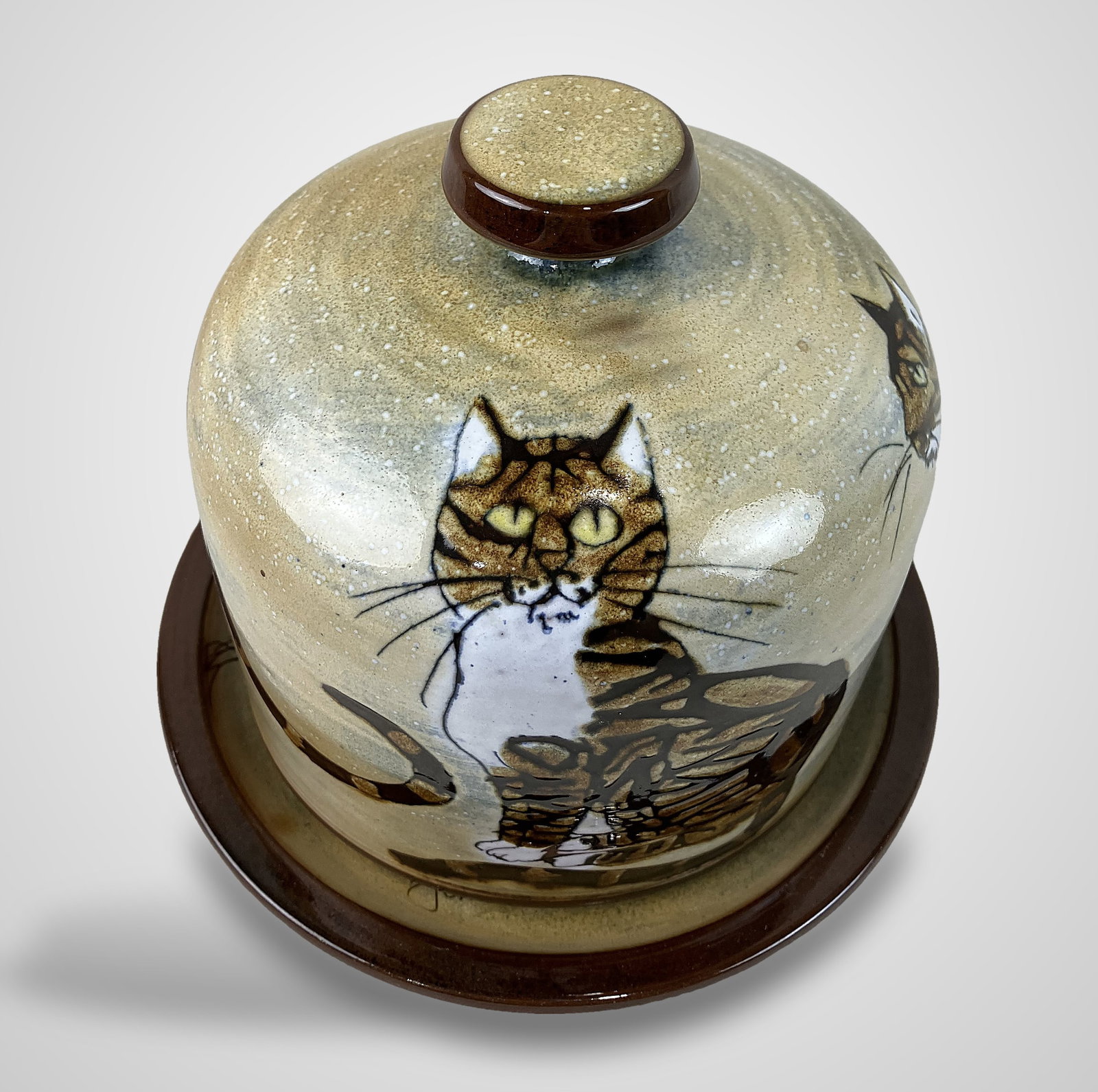 Chelsea Pottery Cat Cheese Dish - 2