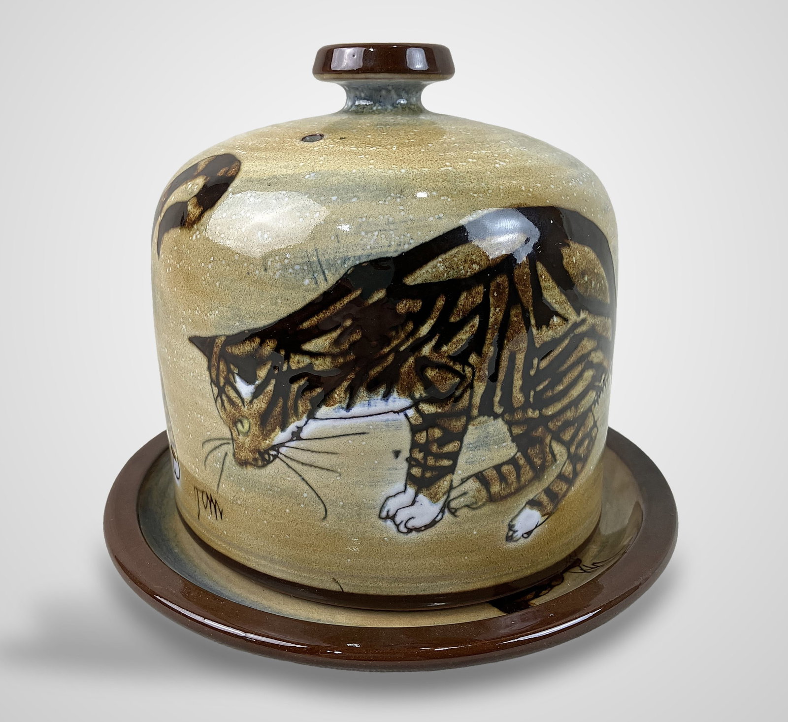 Chelsea Pottery Cat Cheese Dish - 3