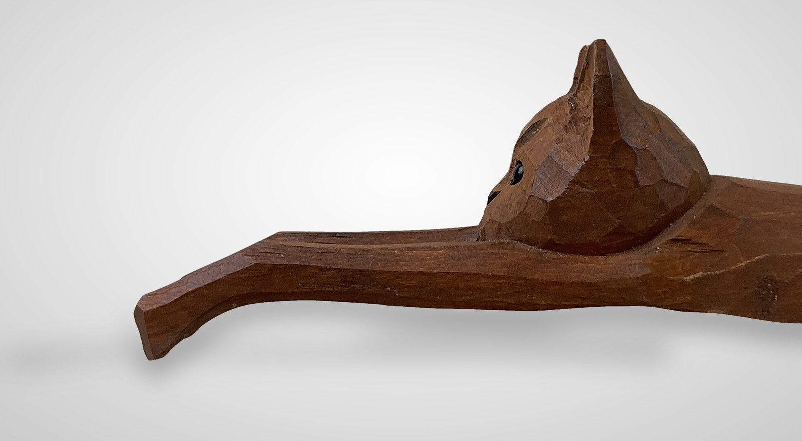 Folk Art Cat Wood Carving - 4