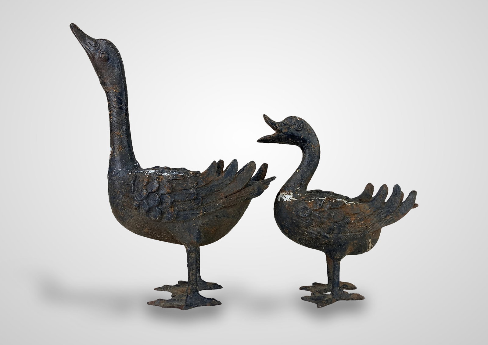 Cast Iron Duck Figures - 3