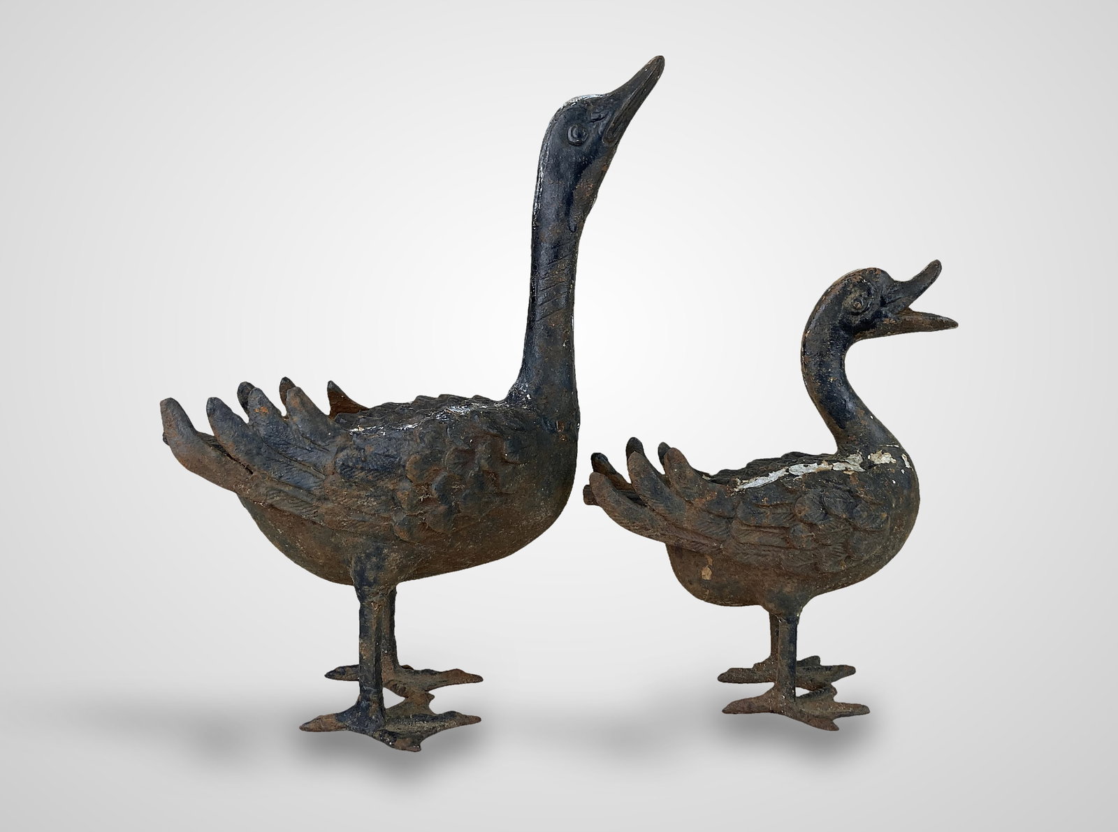 Cast Iron Duck Figures - 6