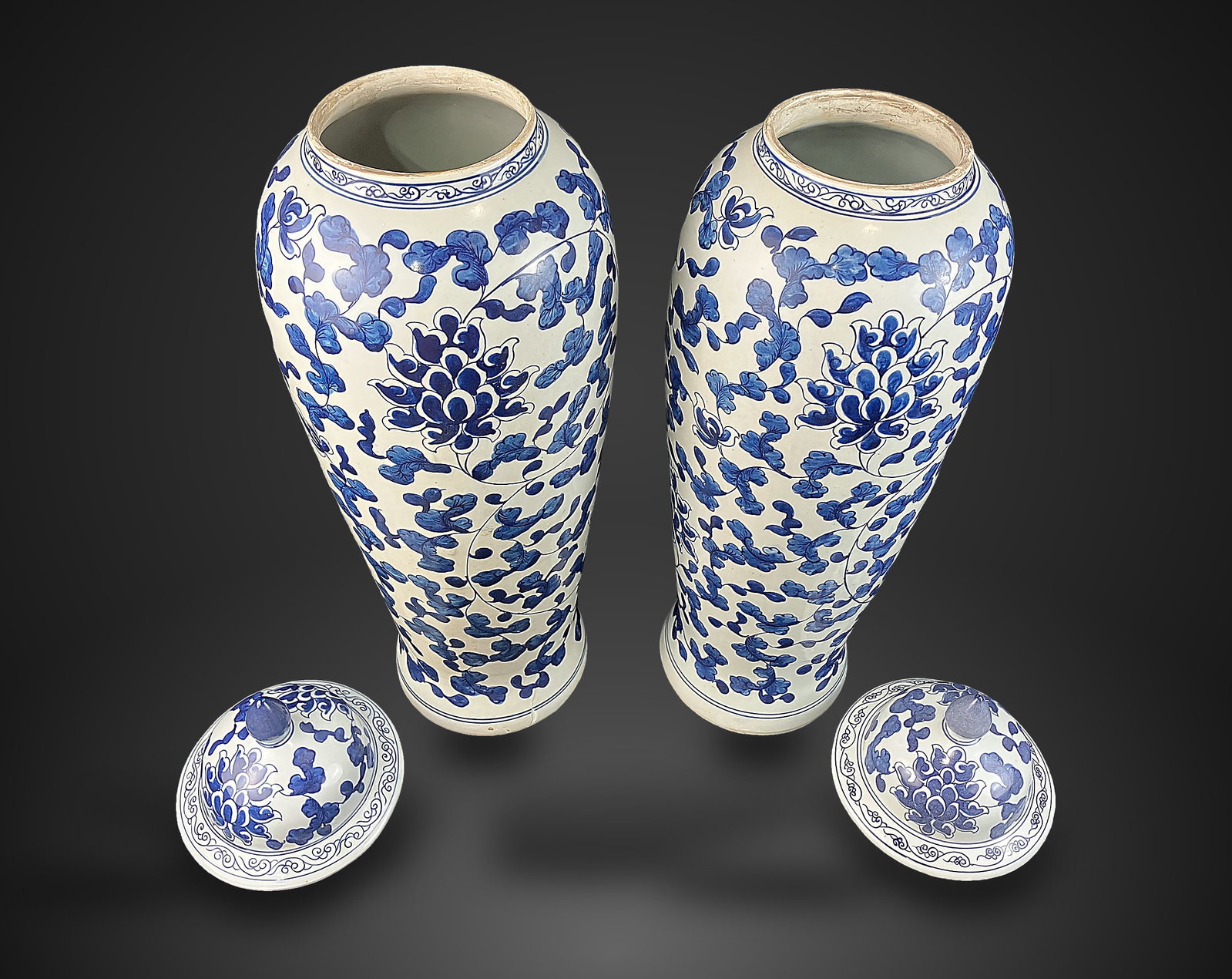 Pair of Chinese Blue and White Ginger Jars - 2