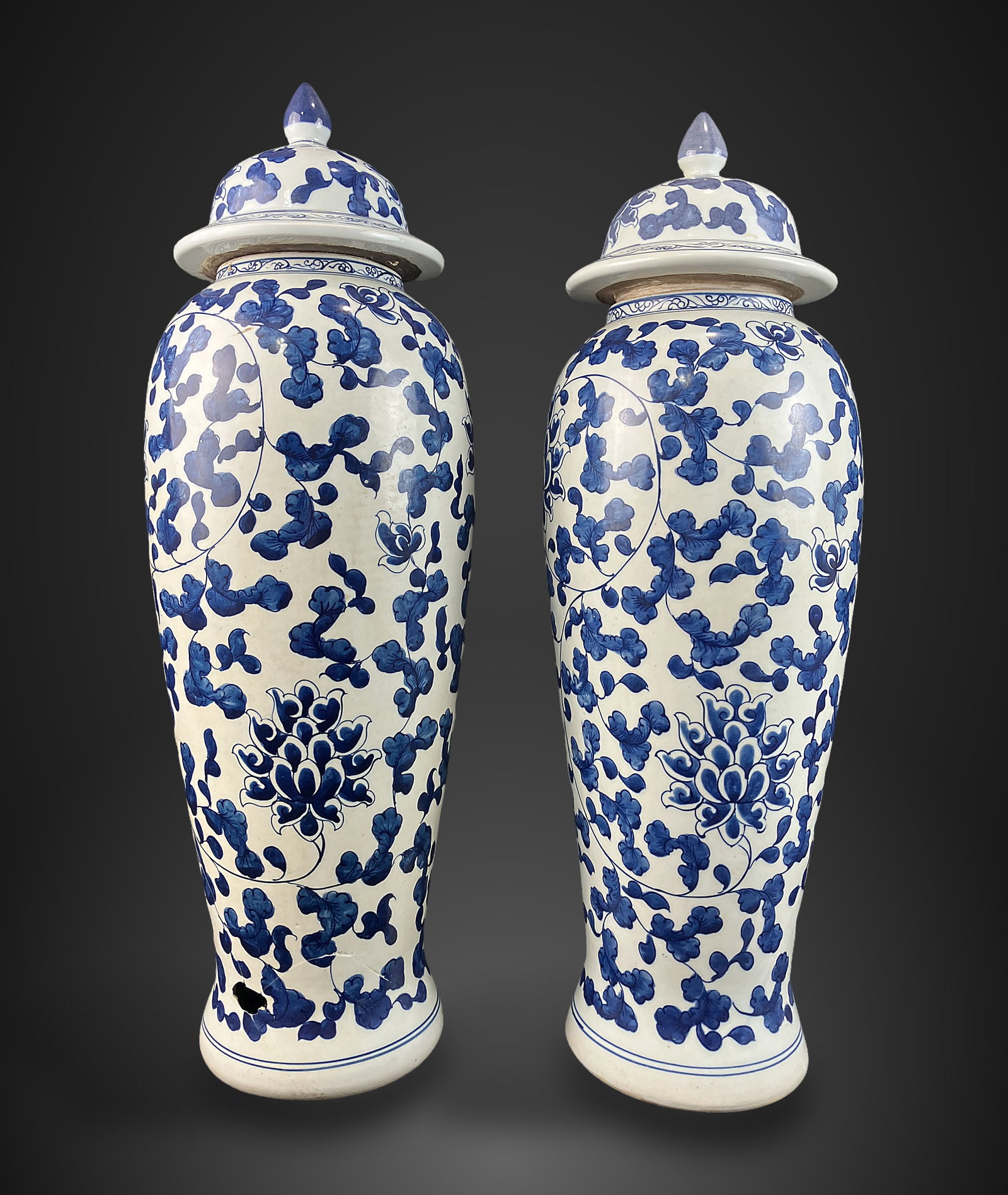 Pair of Chinese Blue and White Ginger Jars - 5