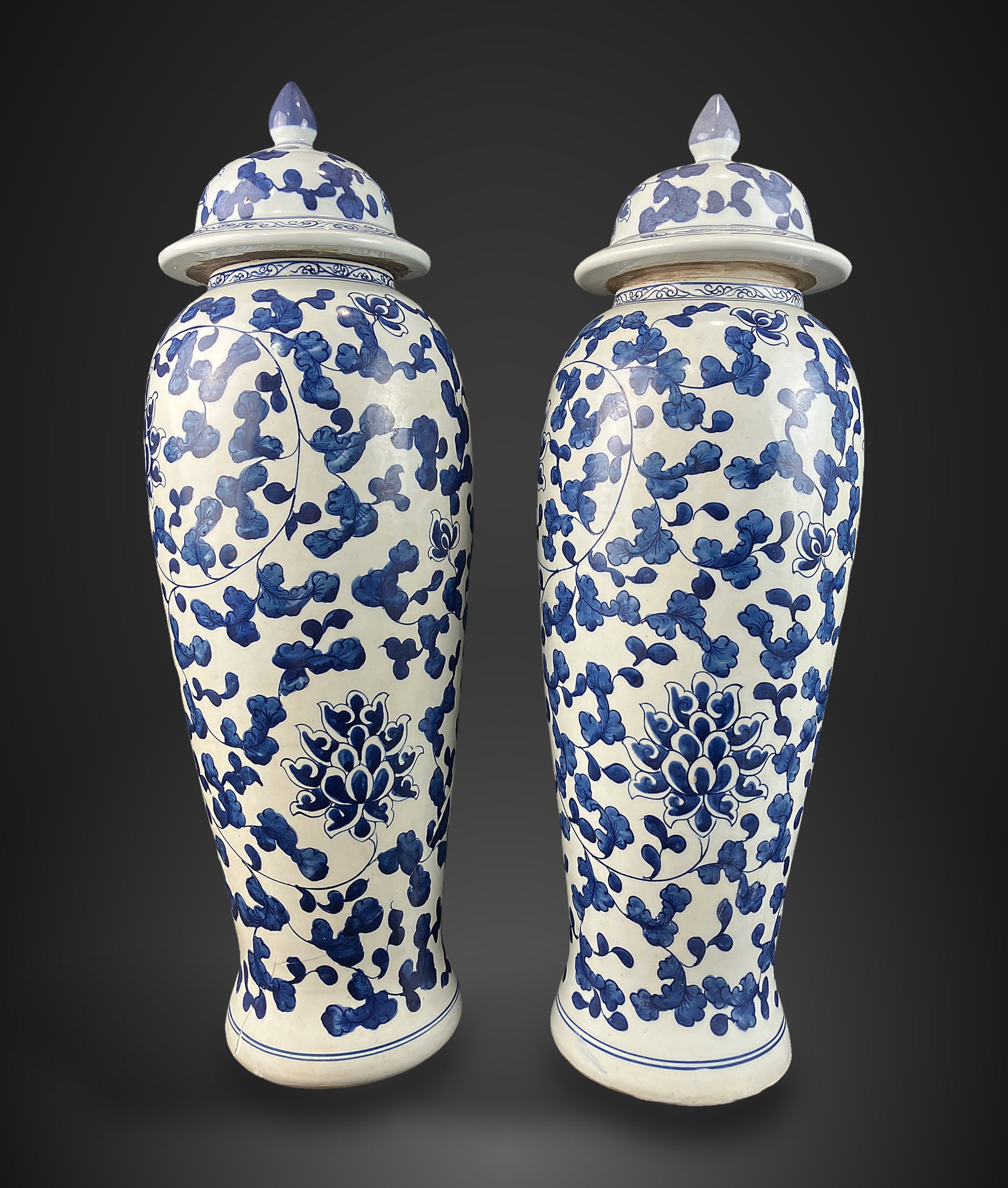 Pair of Chinese Blue and White Ginger Jars - 8